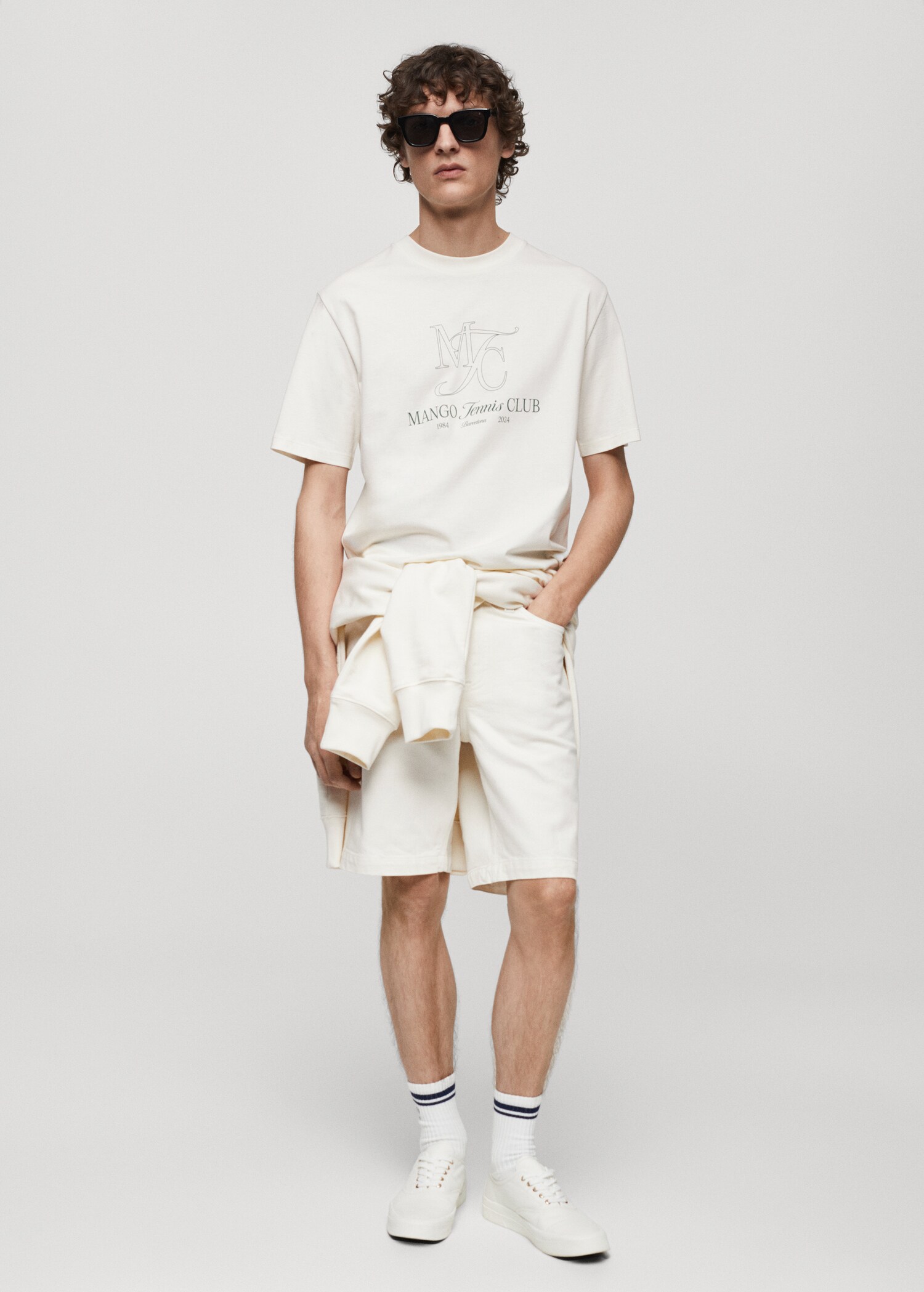 T-shirt de 100% algodão estampada - Plano geral