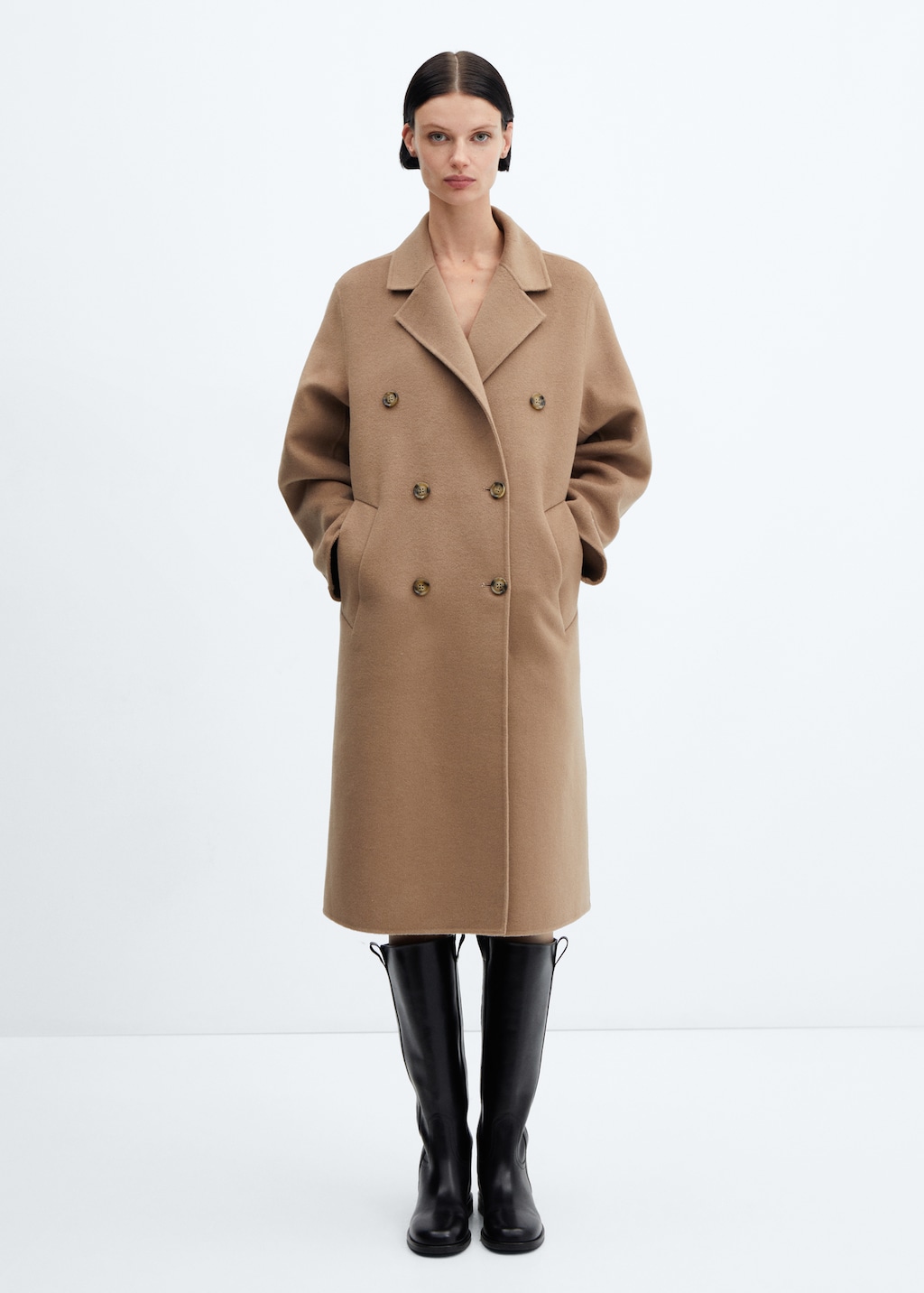 Handmade oversized wool coat Women MANGO USA