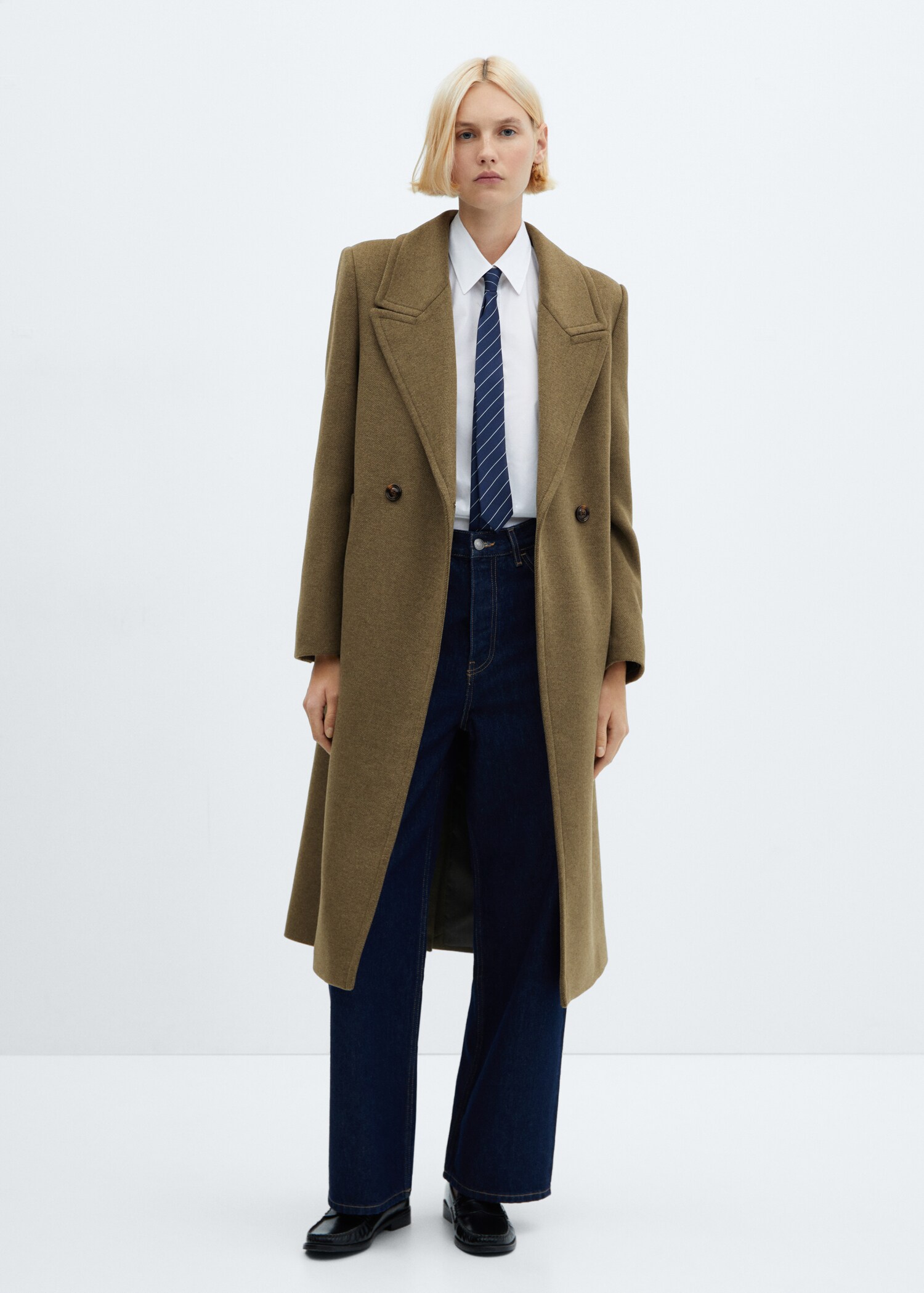 Lapels wool coat - General plane