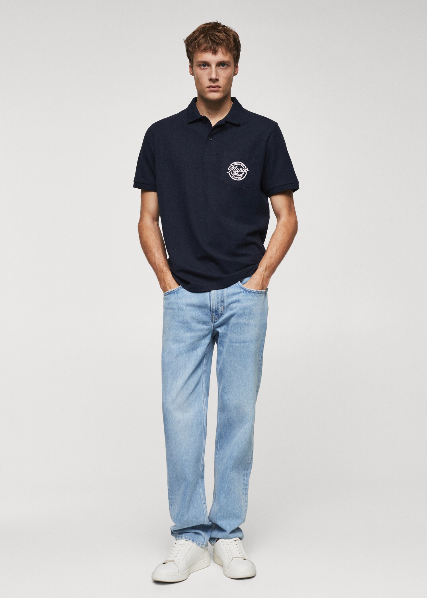 Logo cotton polo shirt - Обща равнина