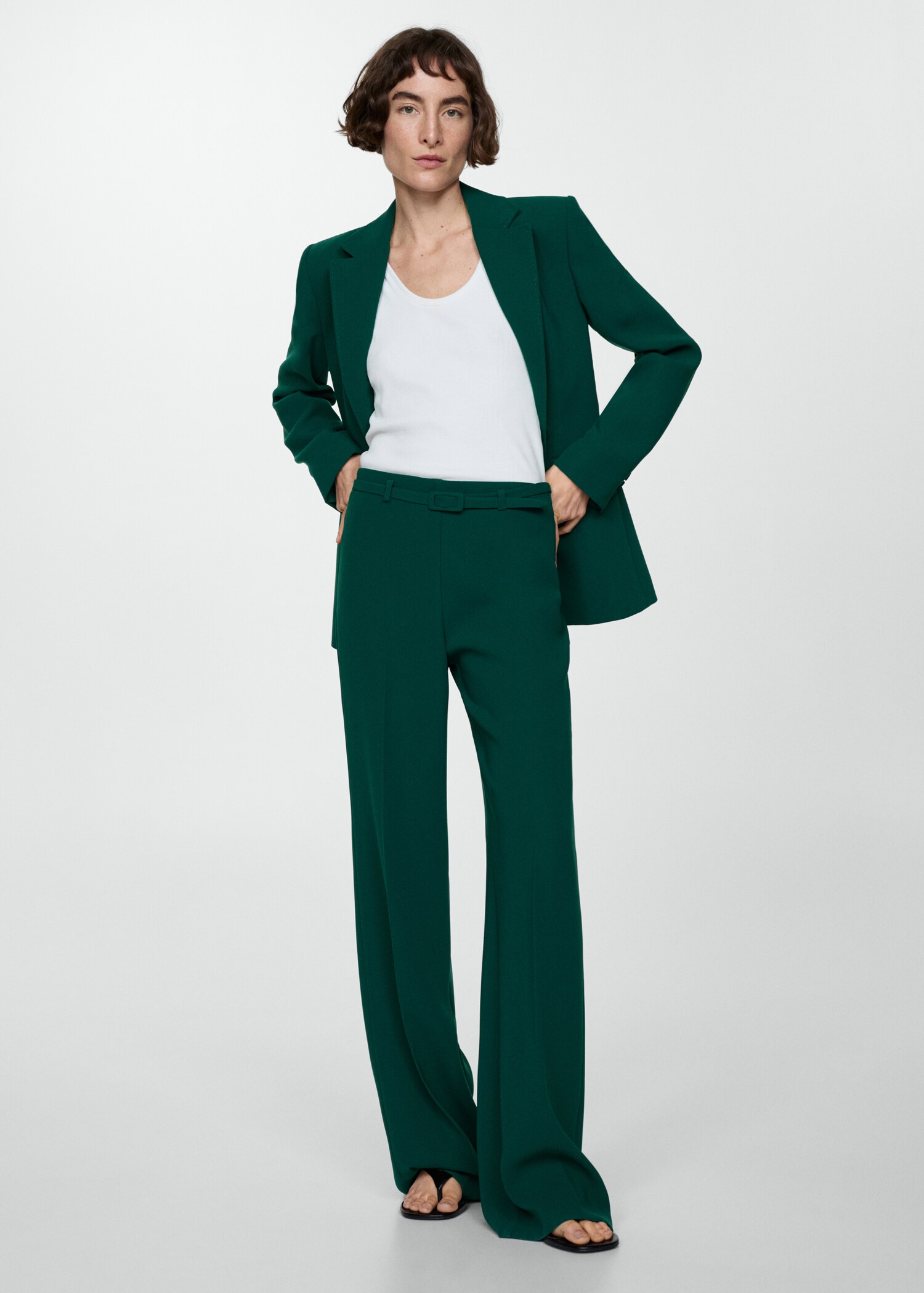 Pantalon wideleg ceinture - Plan général