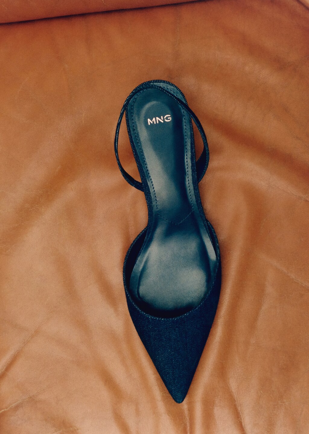 denim slingback shoes