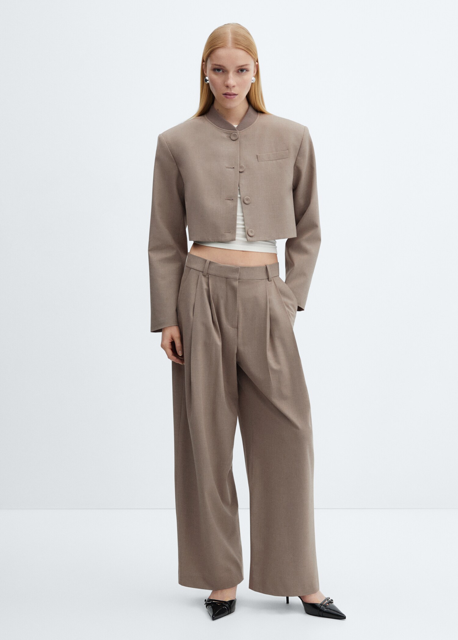 Wideleg-Bundfaltenhose - Allgemeine Ansicht