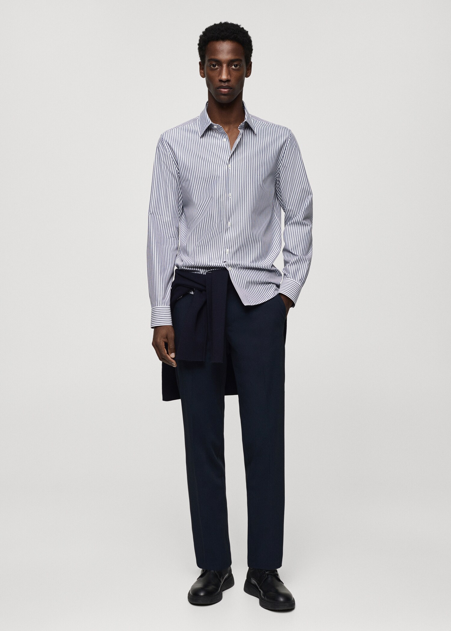 Camisa slim fit rayas Coolmax® - Plano general