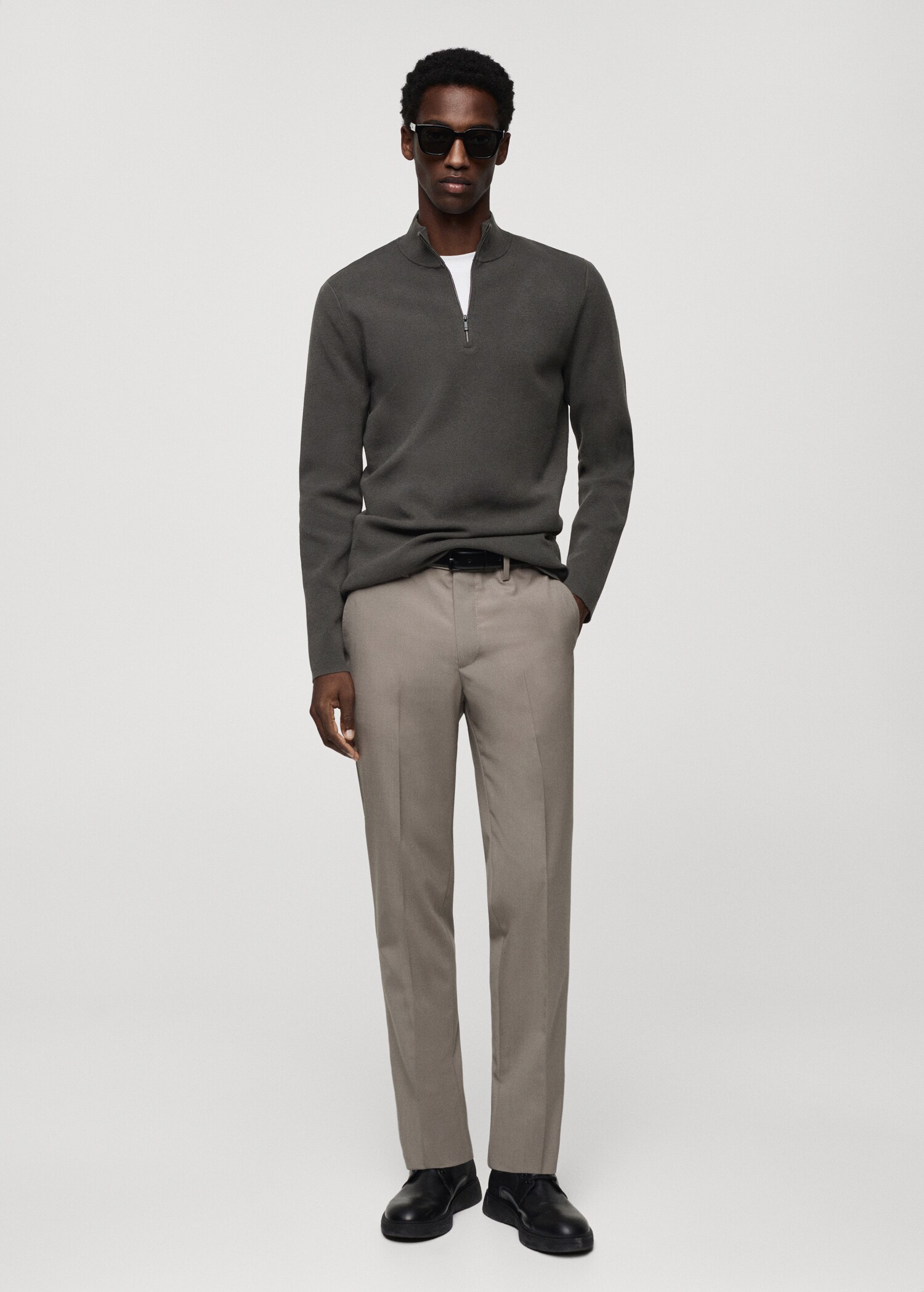 Pull-over col montant zip - Plan général