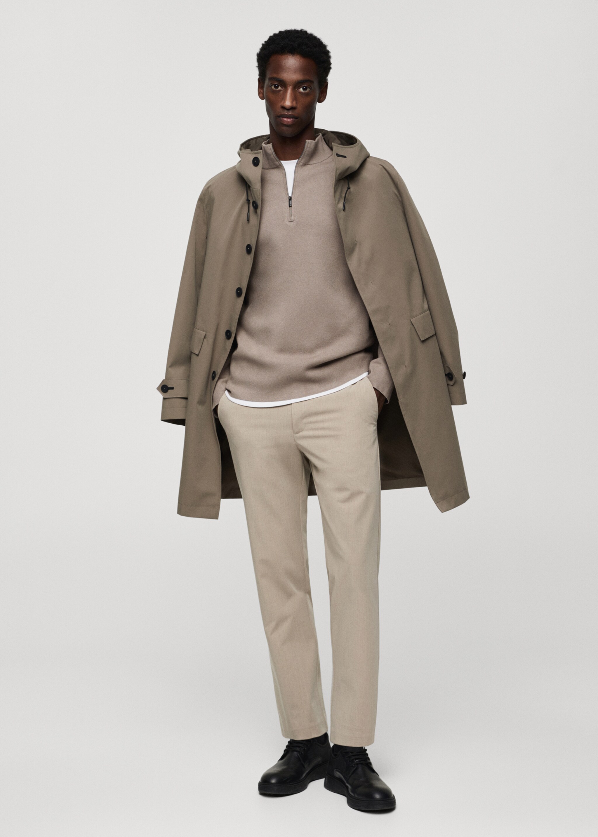 Pull-over col montant zip - Plan général
