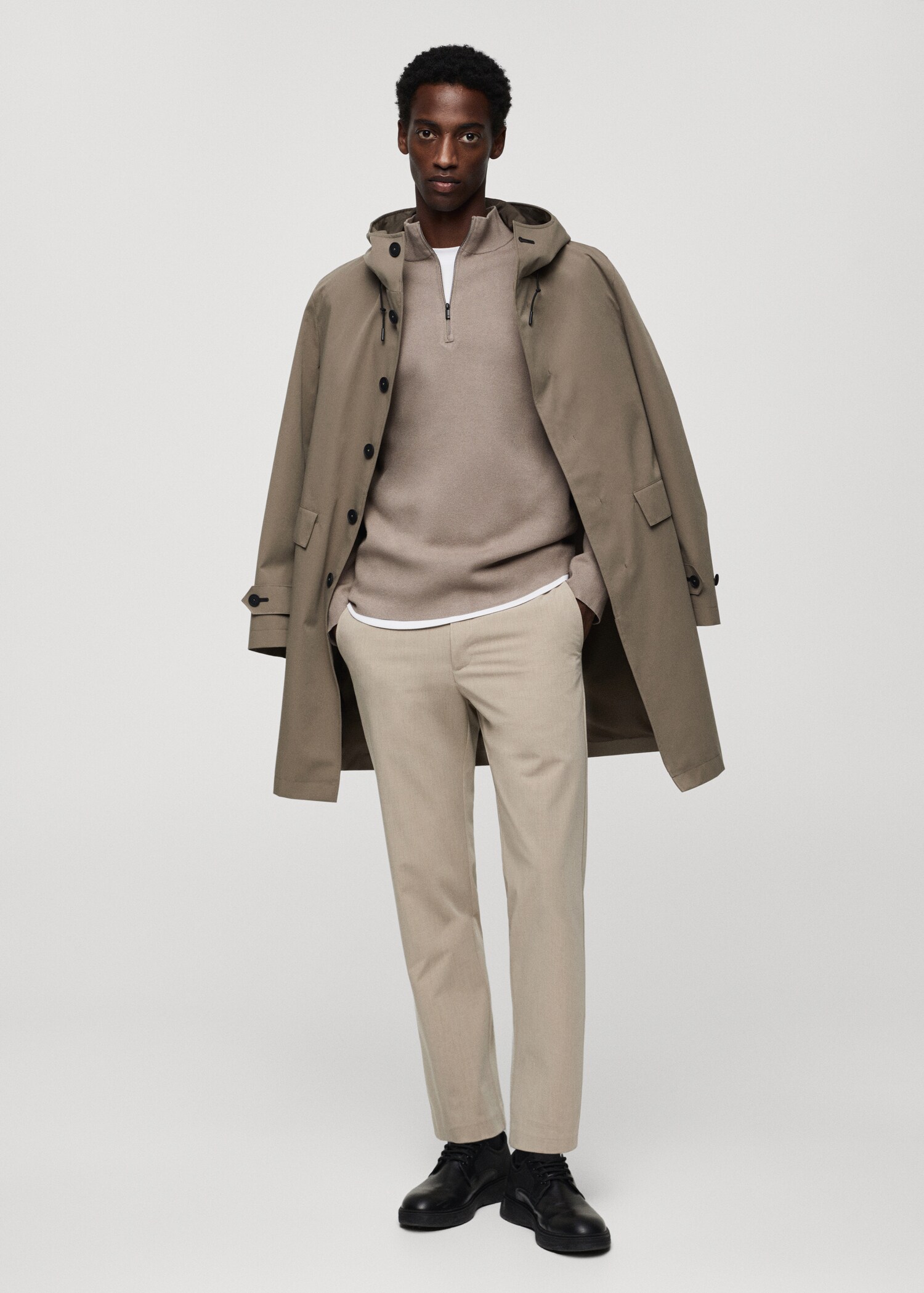 Pull-over col montant zip - Plan général