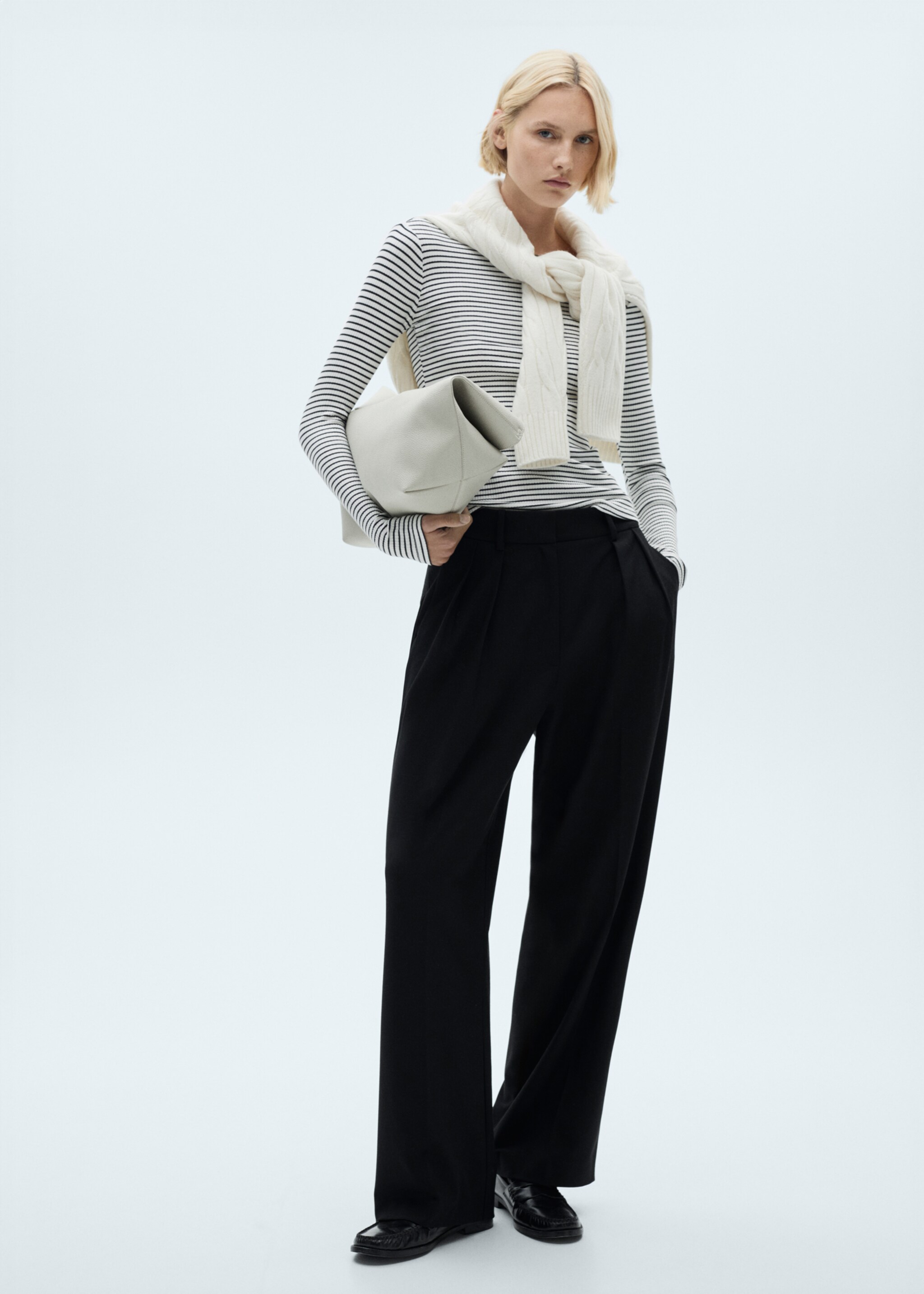 Striped rib T-shirt - General plane, Off White. Ref: 67024785-00.