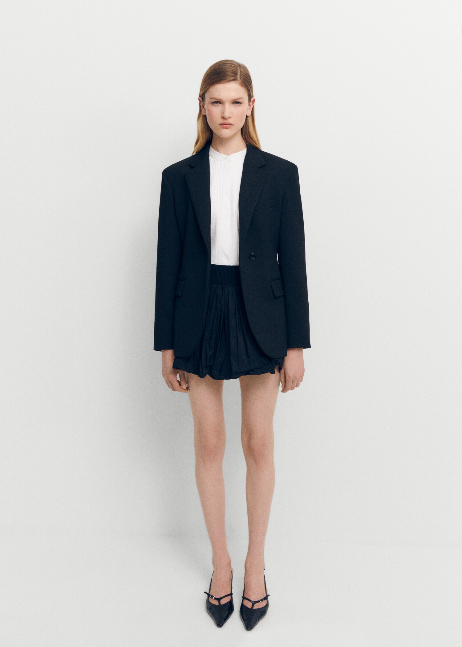 Chemise à empiècement plissé - Plan général