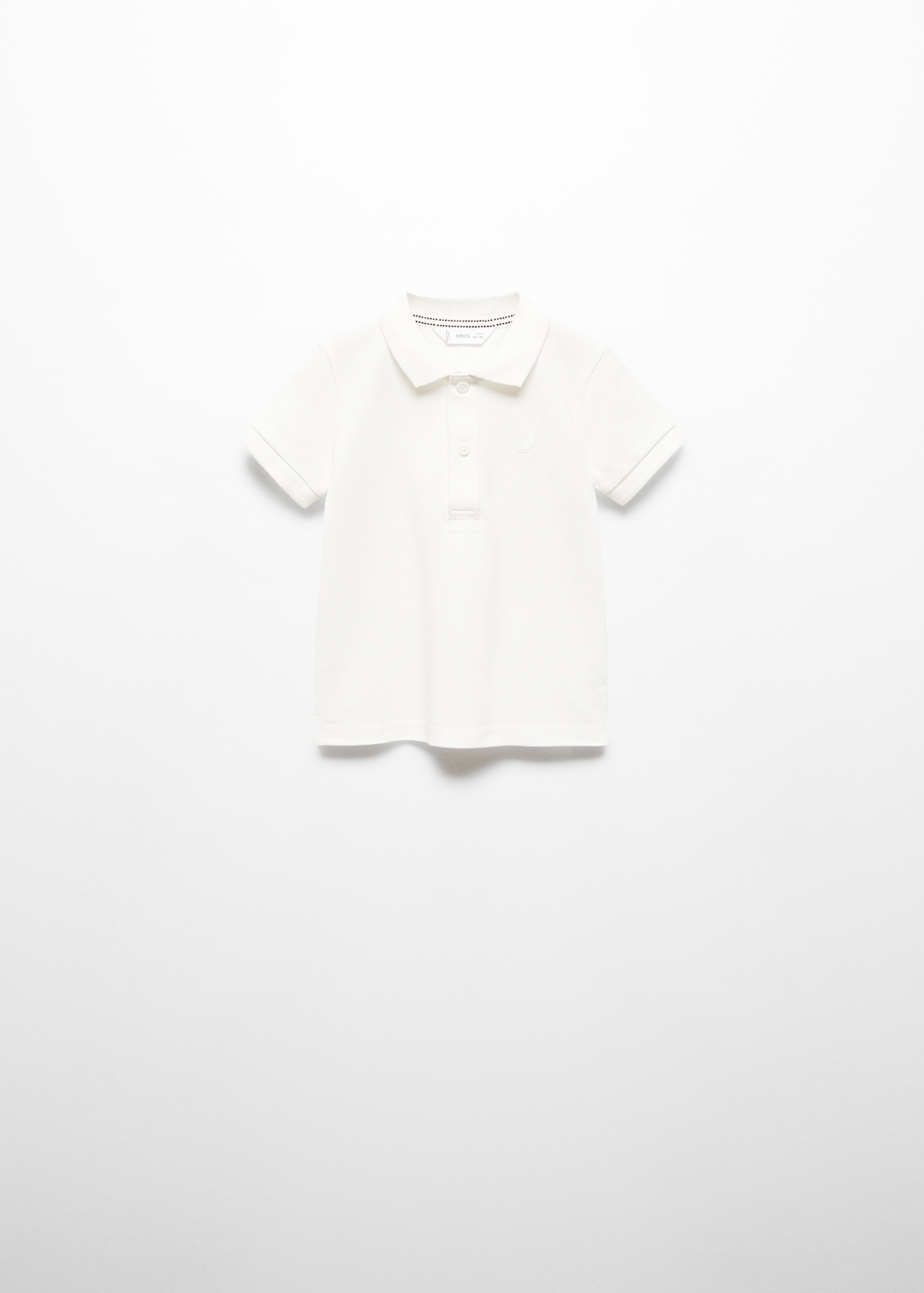 Textured cotton polo shirt - Загальний план