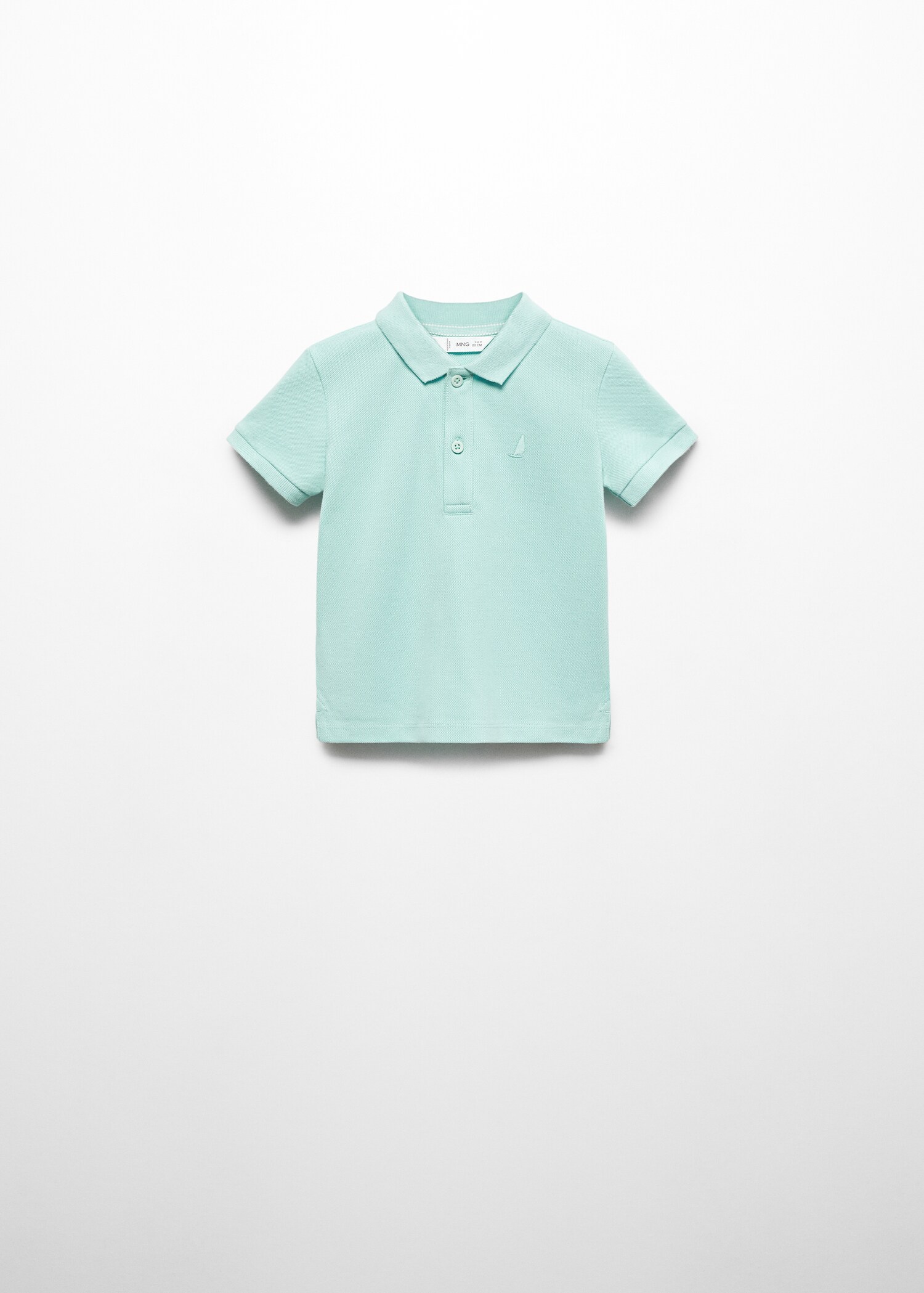 Textured cotton polo shirt - Загальний план