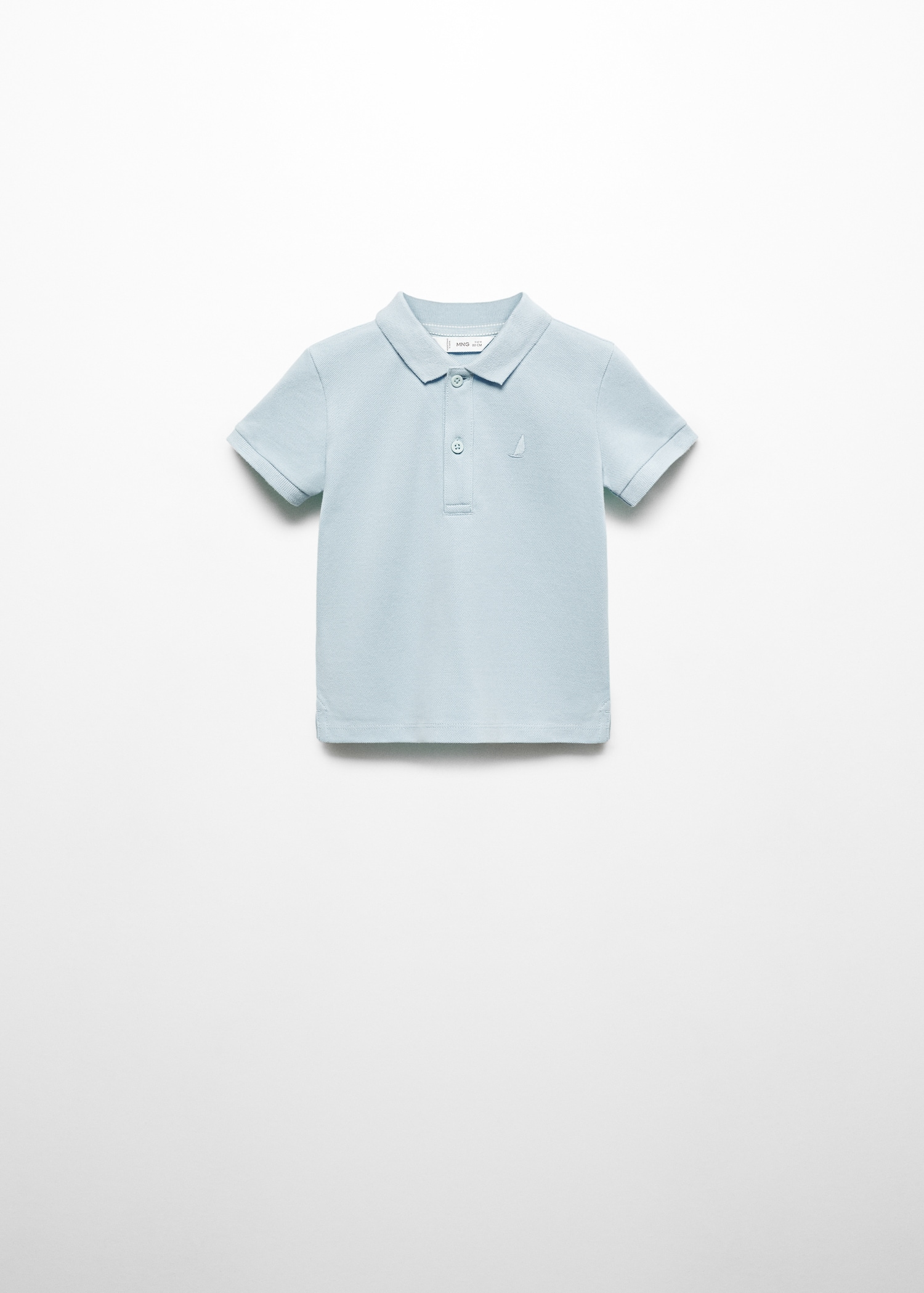 Textured cotton polo shirt - Загальний план