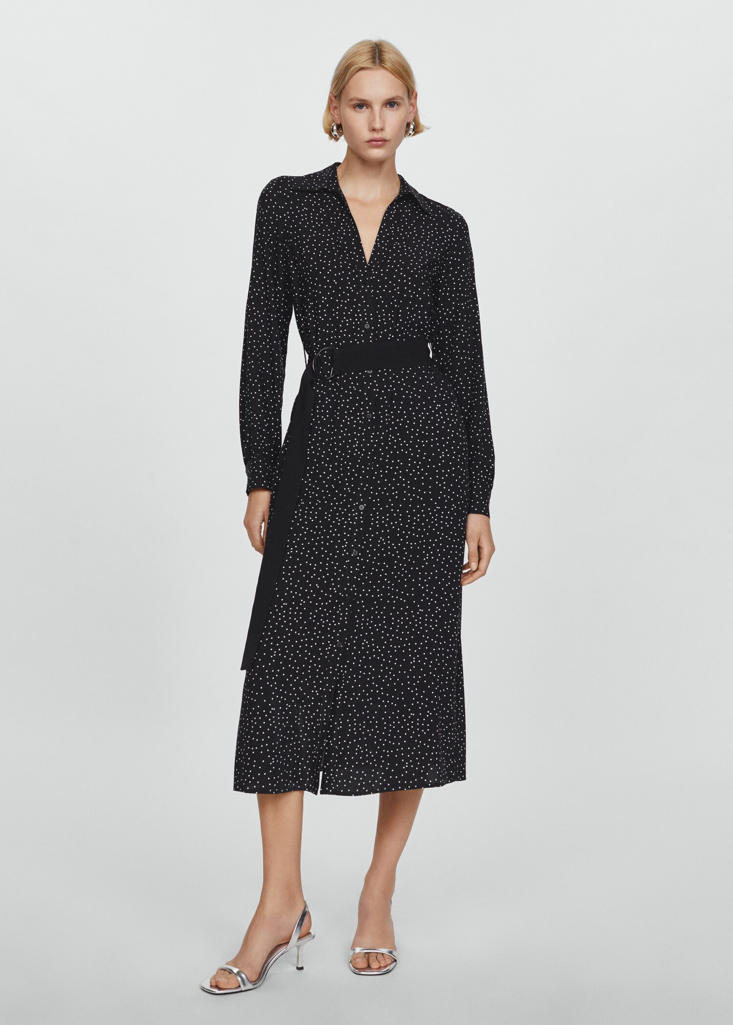 Robe chemisier à pois - Plan général