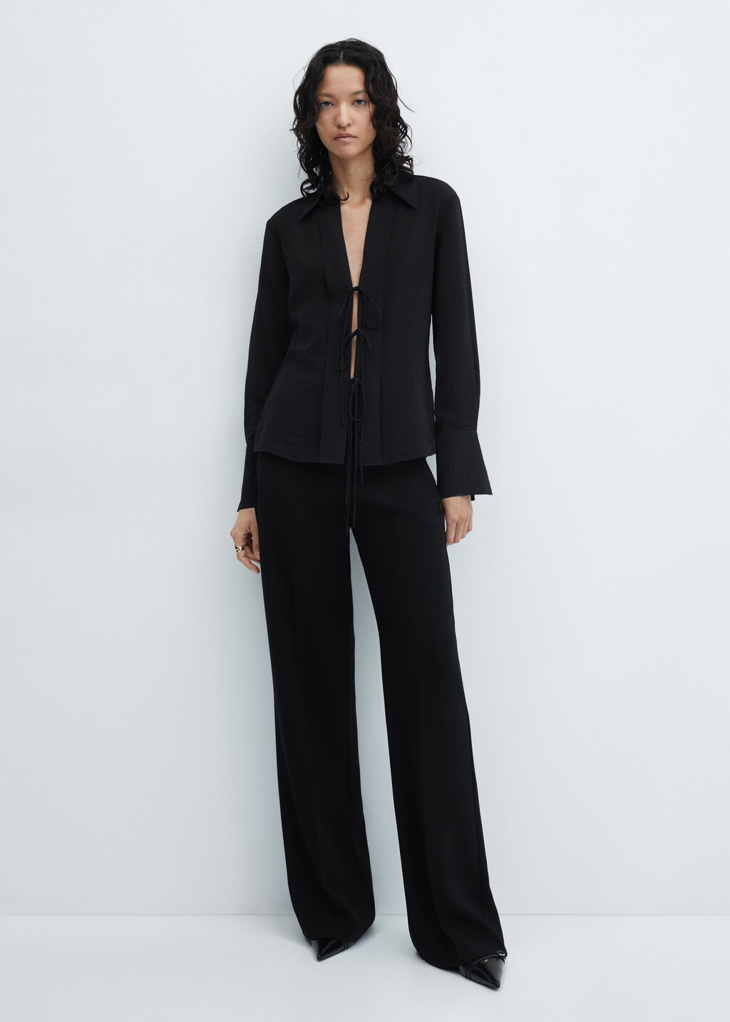 Bows fluid blouse | MANGO Kosovo