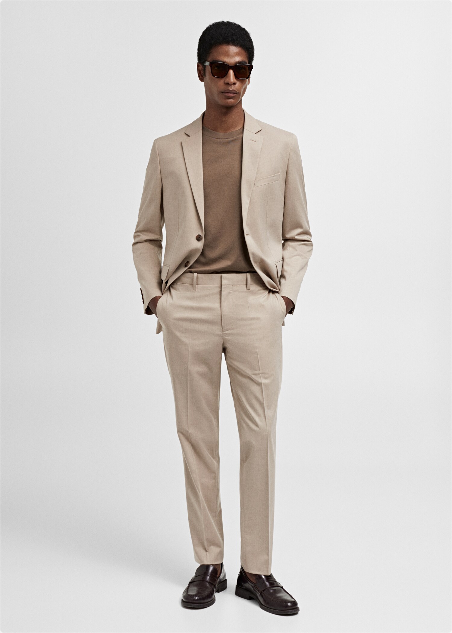 Pantaloni completo super slim-fit tessuto stretch - Piano generale
