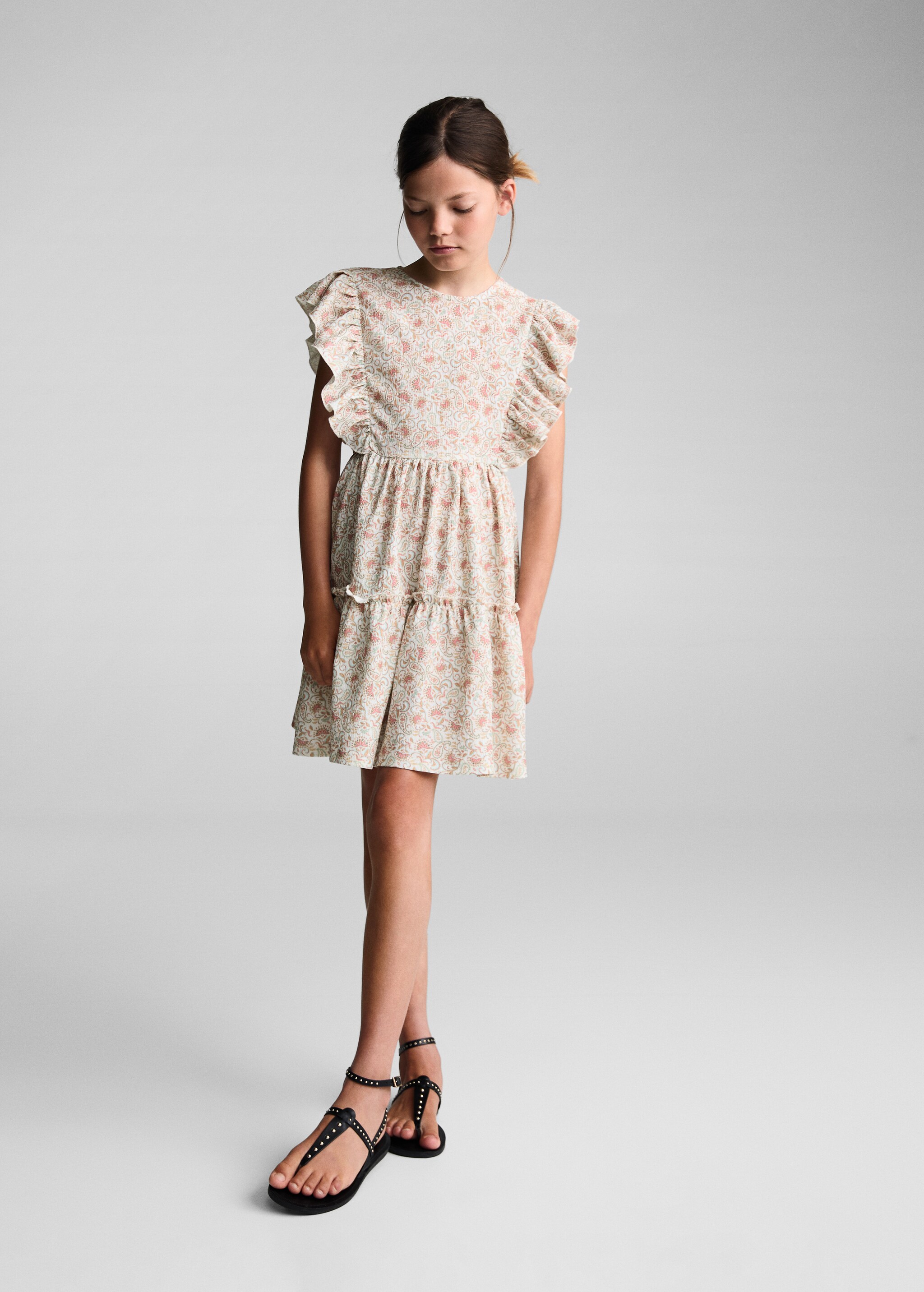 Paisley dress with ruffles - General plane