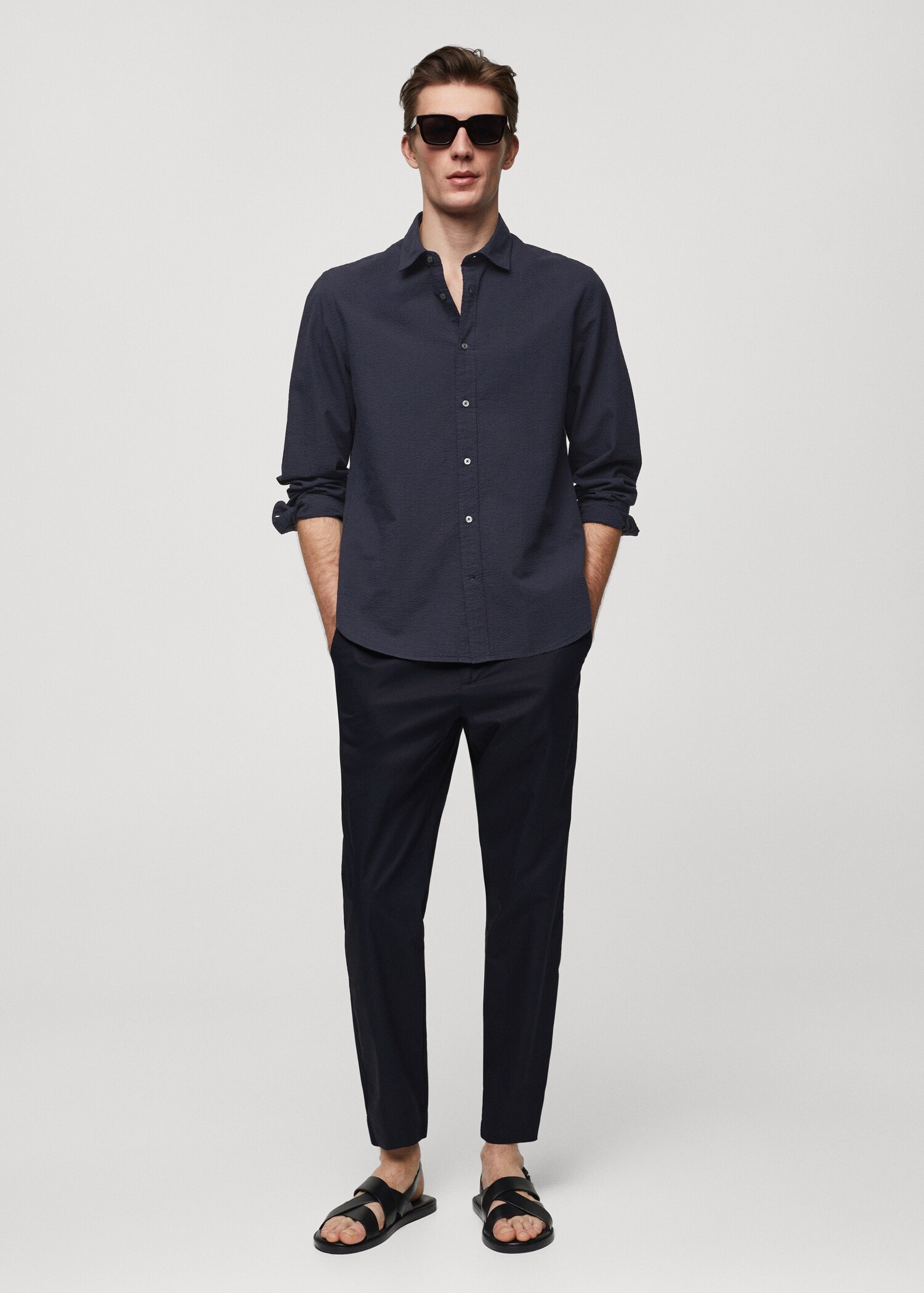 Chemise 100 % coton seersucker - Plan général