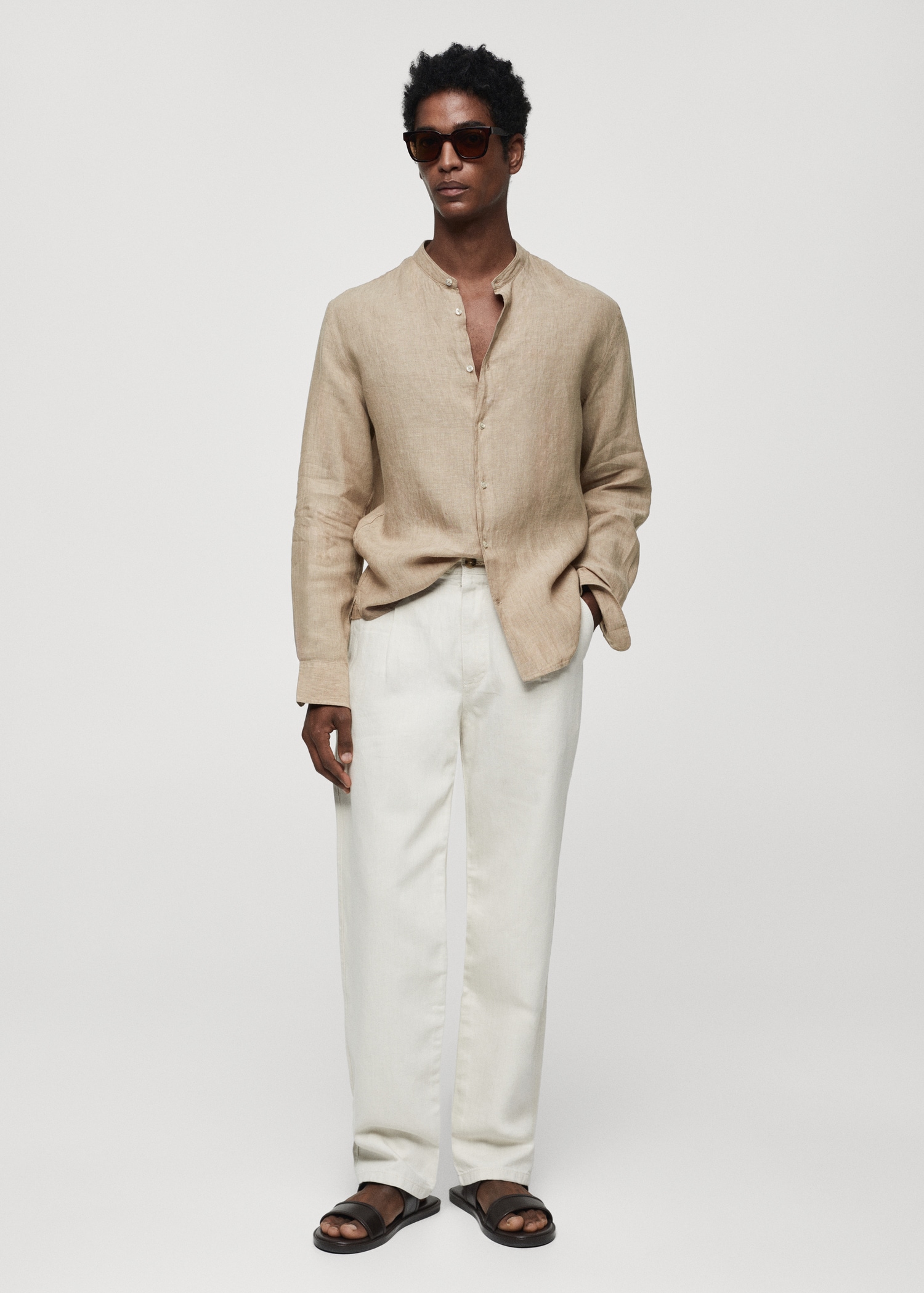 Khaki Pants Outfit Camiseta Beige Hombre Pantalon Kaki Con Camisa