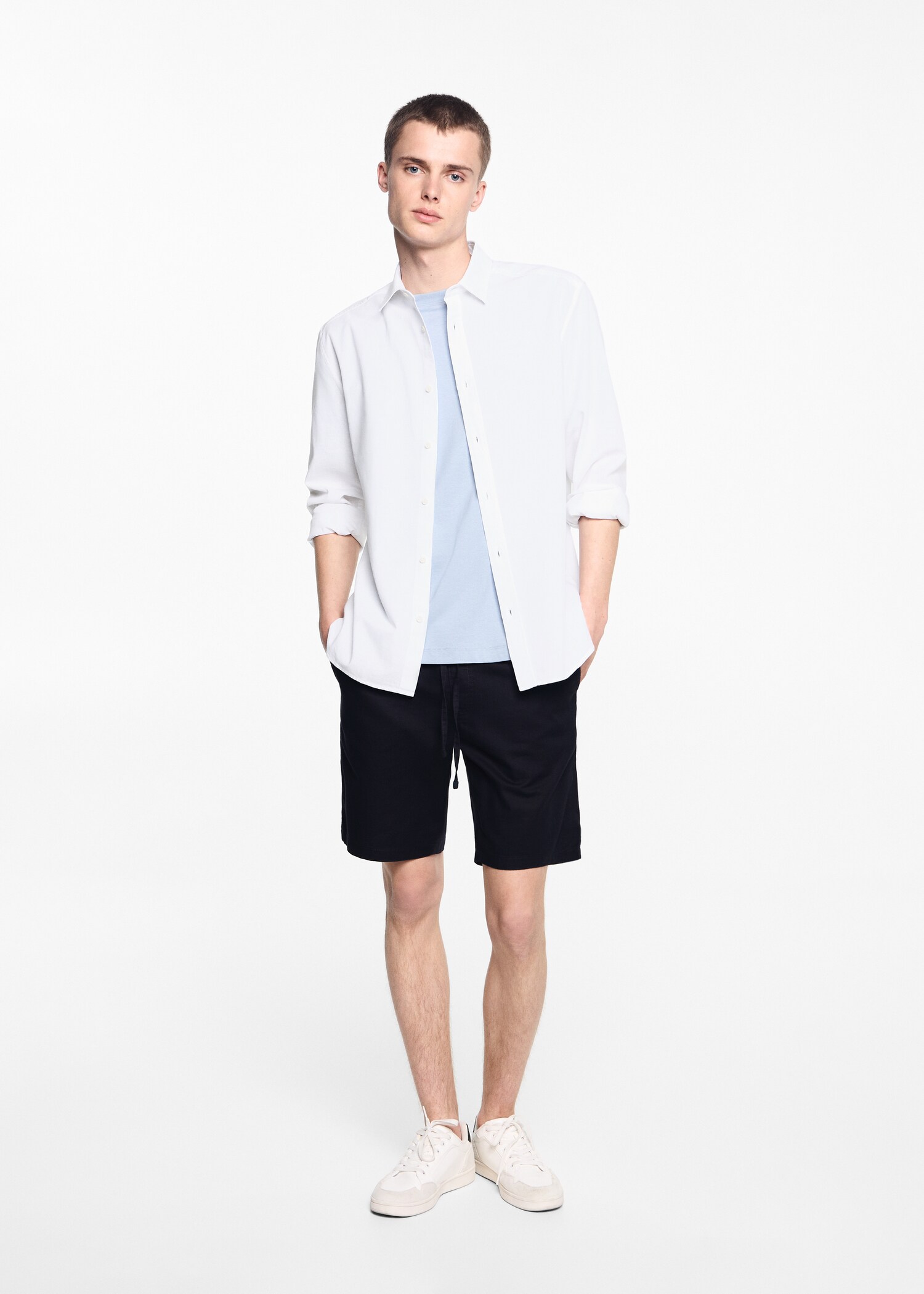 Regular-fit linen shirt - General plane