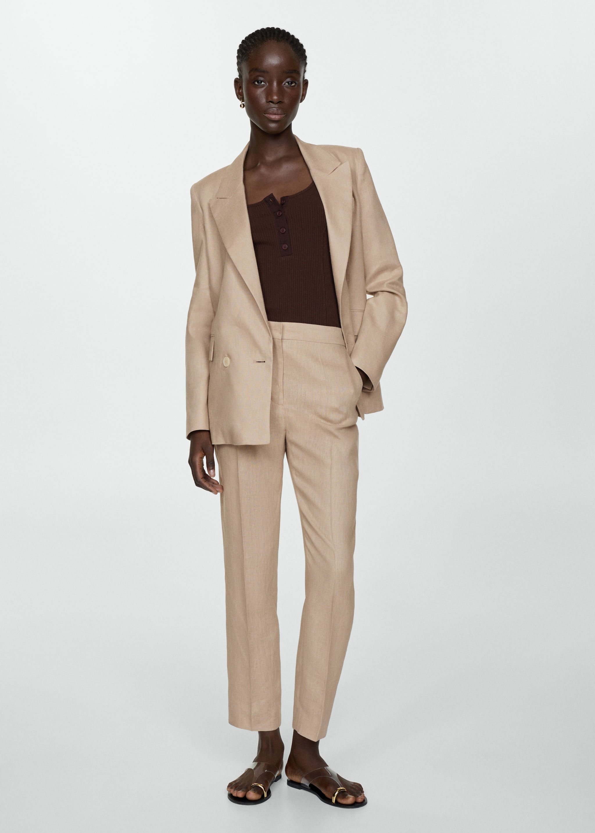 Pantalon 100 lin Femme MANGO France (La Réunion)