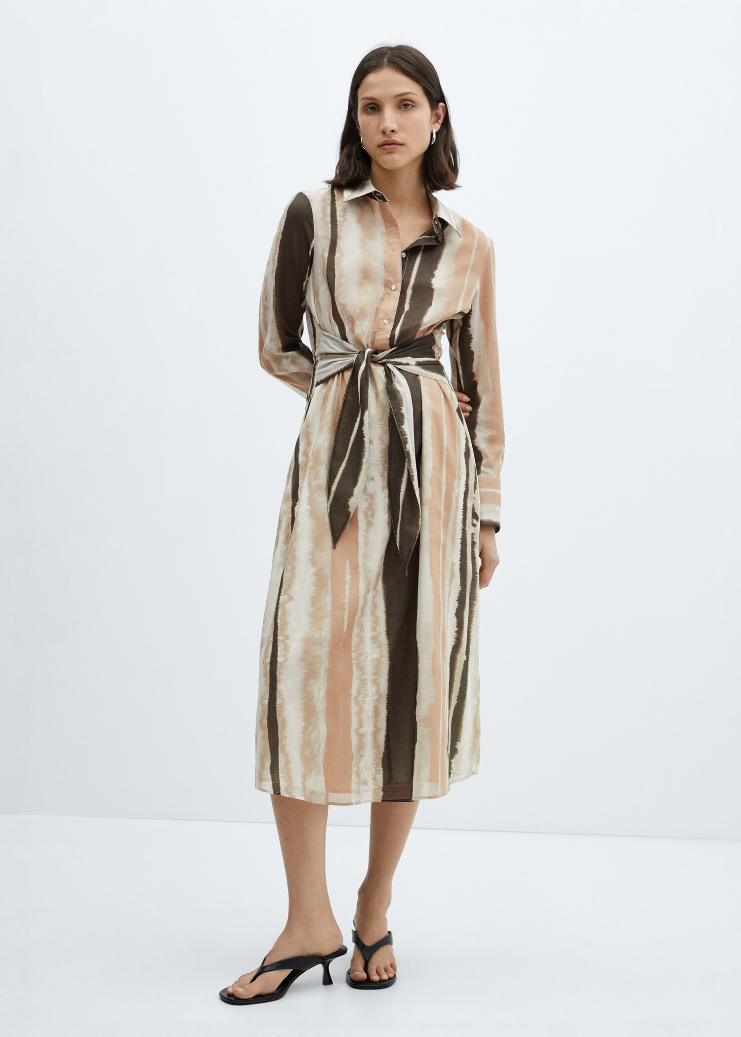 Tie-dye shirt dress - General plane