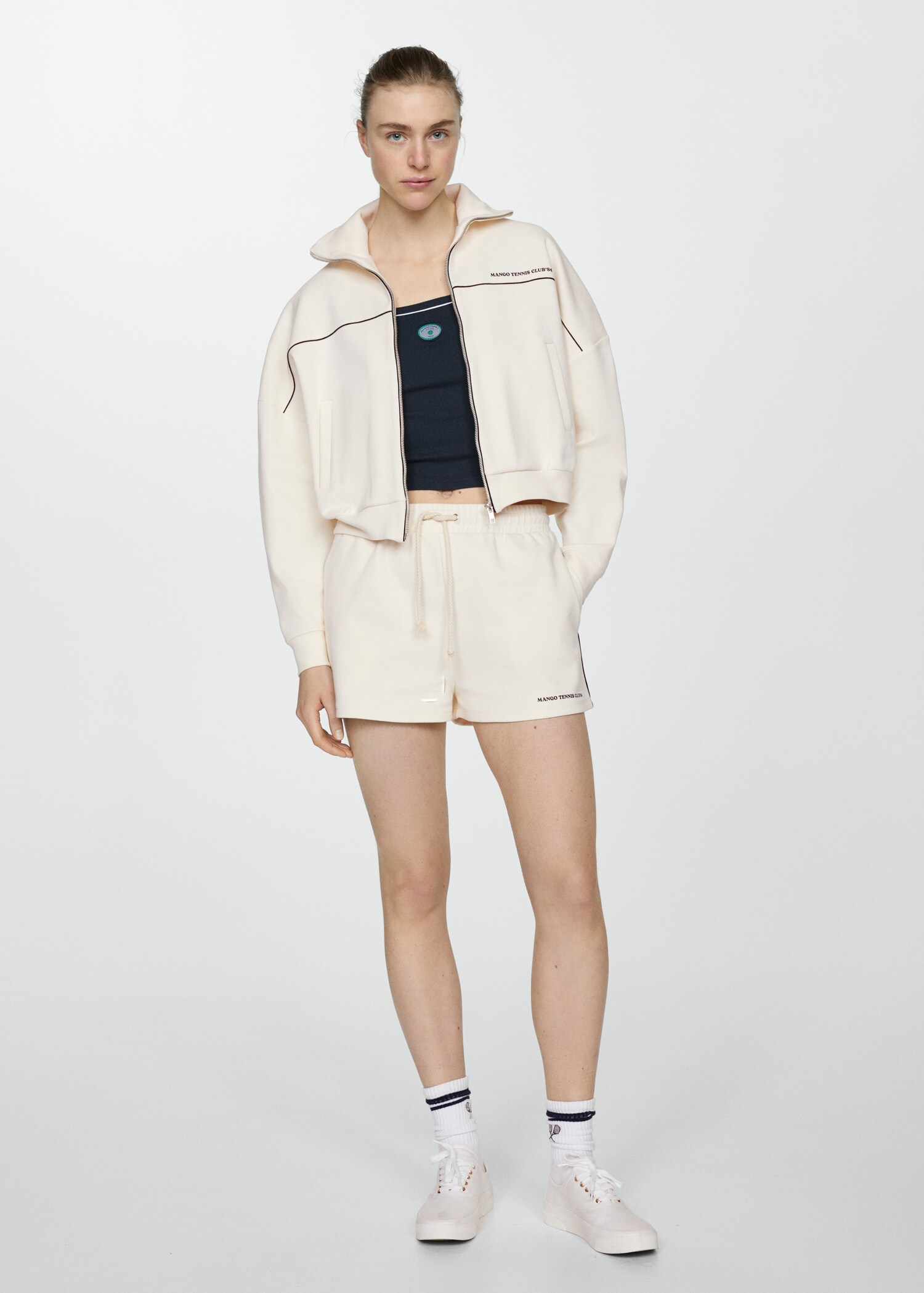 Knitted shorts with logo - General plane