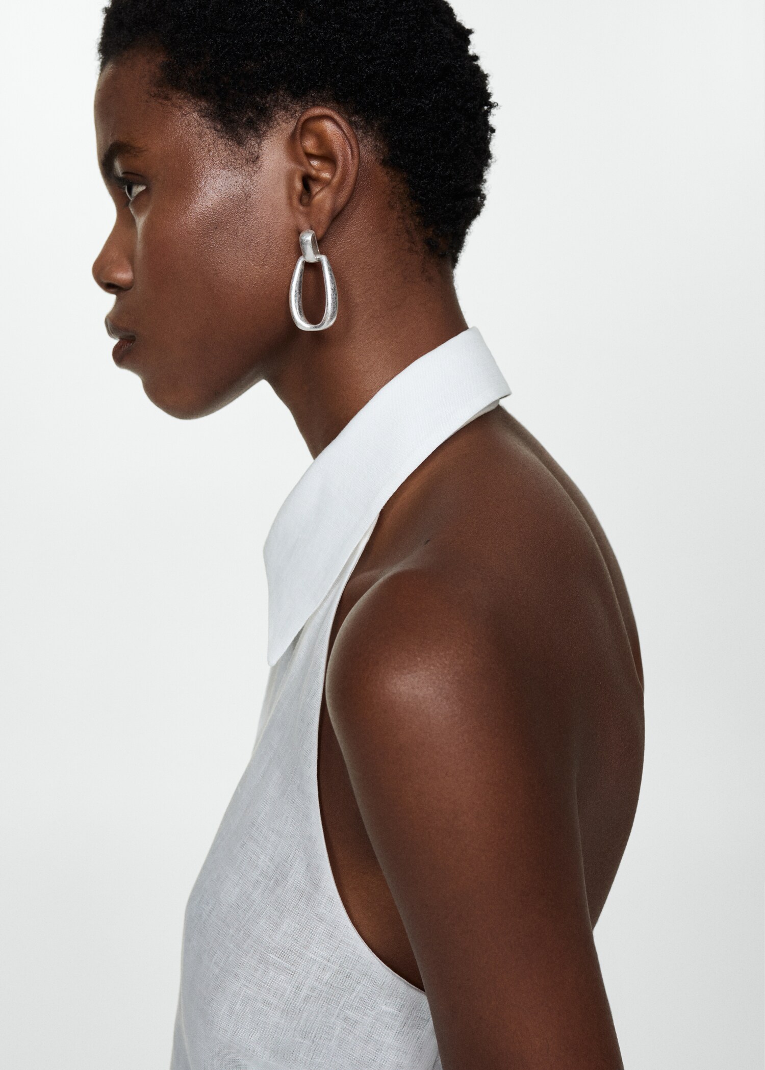 Oval hoop earrings - General plane