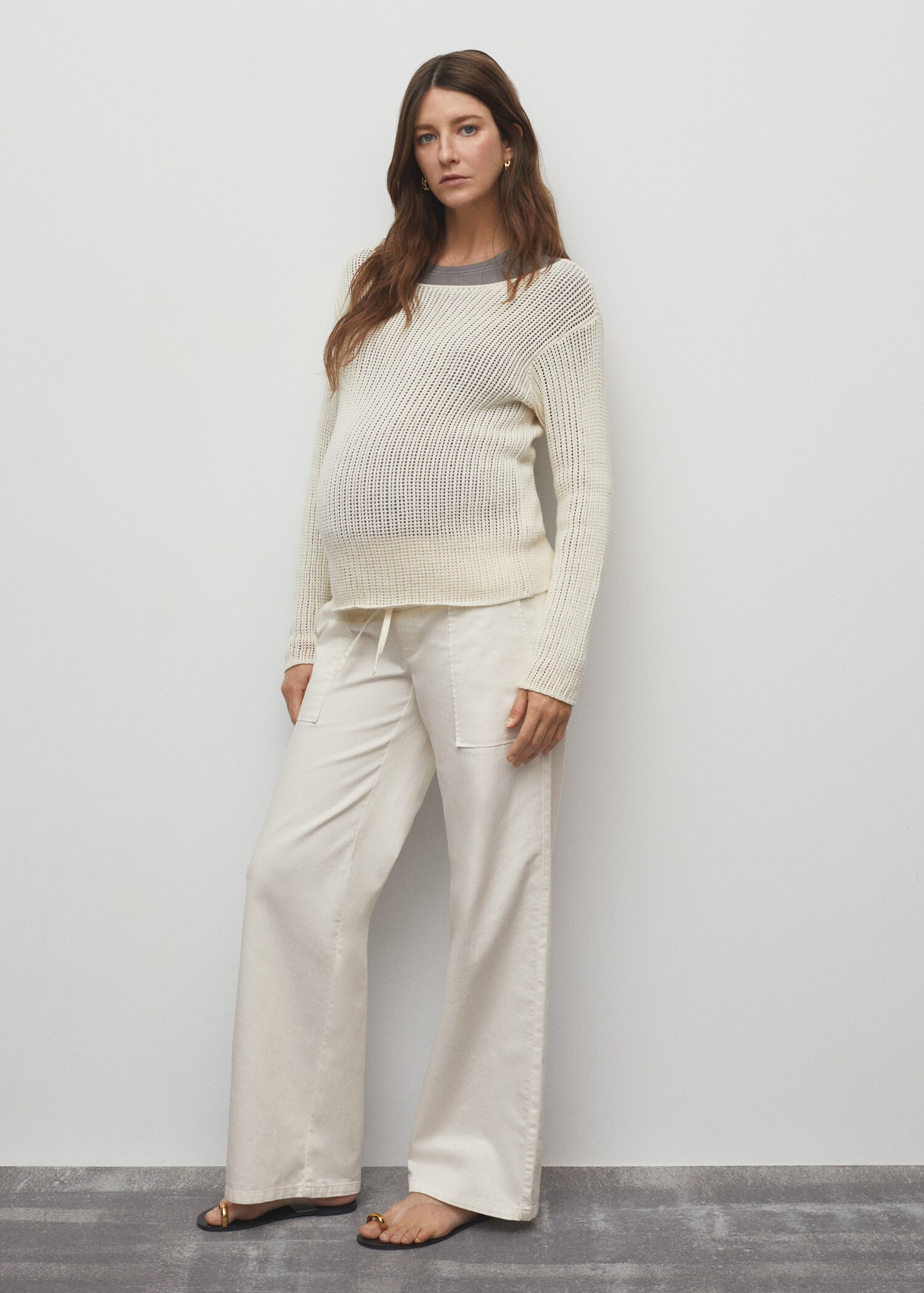 Pantalon coton cordon de serrage - Plan général