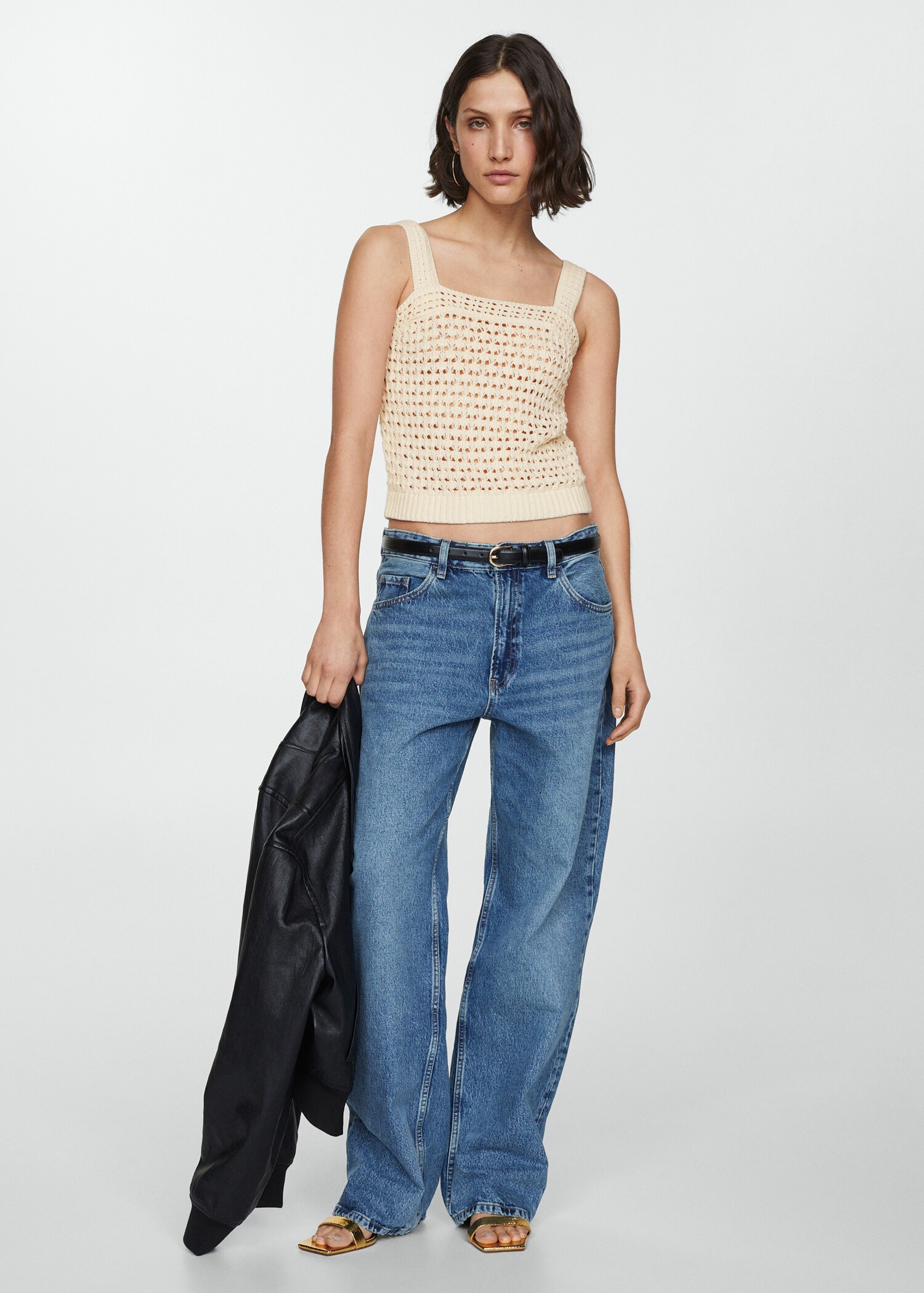 Crochet top with straps  - General plane