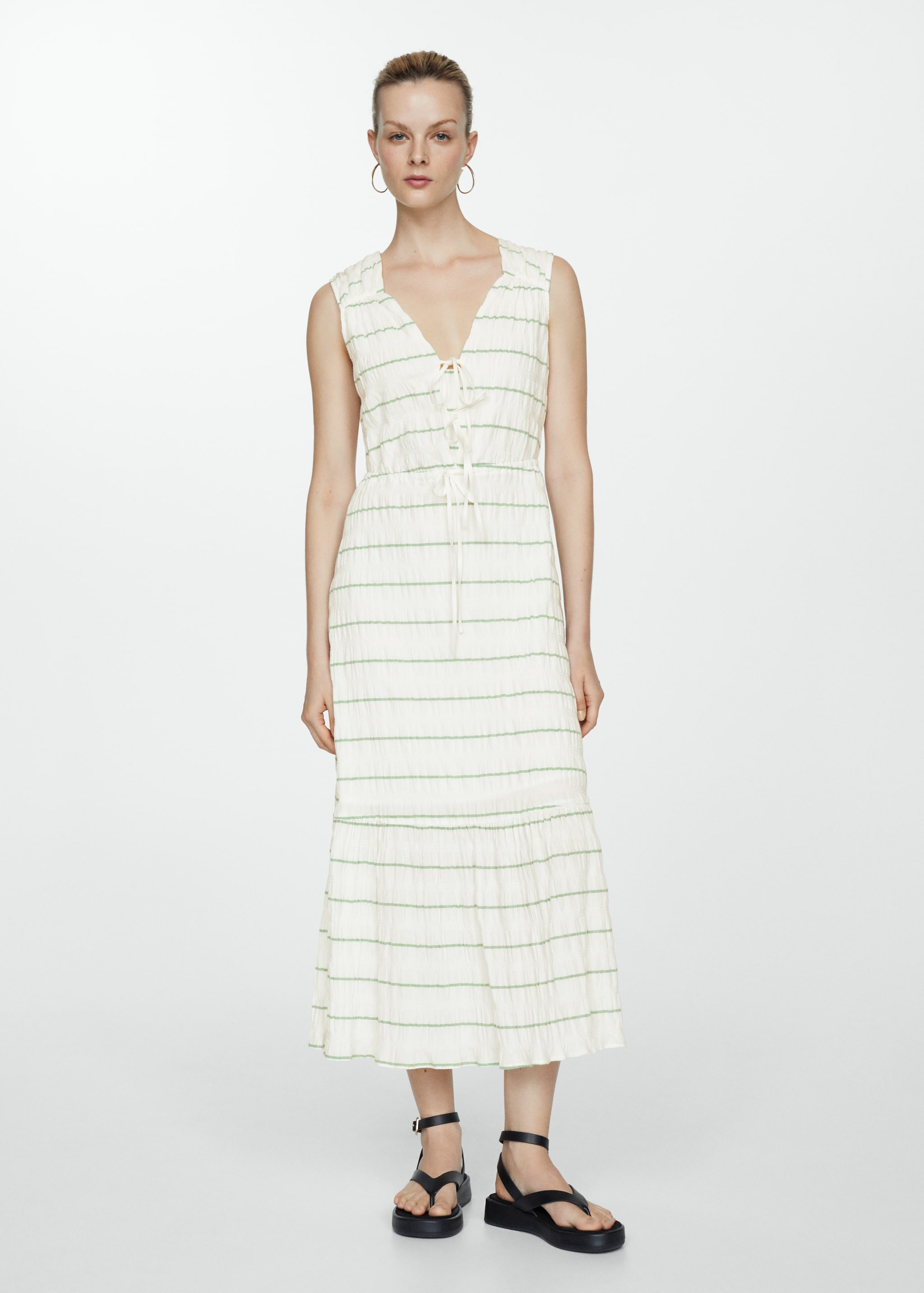 Bow striped dress - General plane