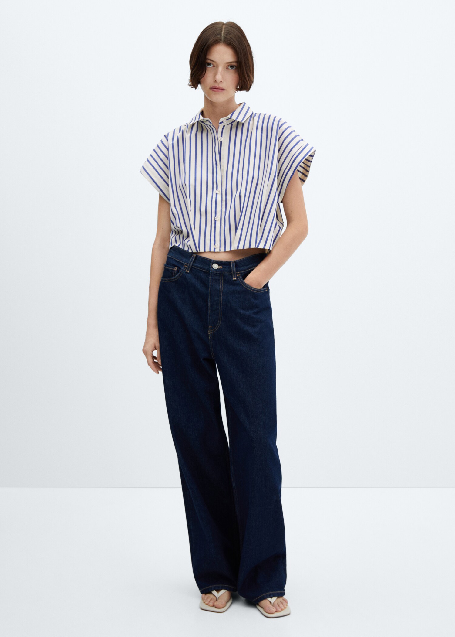 Striped cropped shirt - General plane