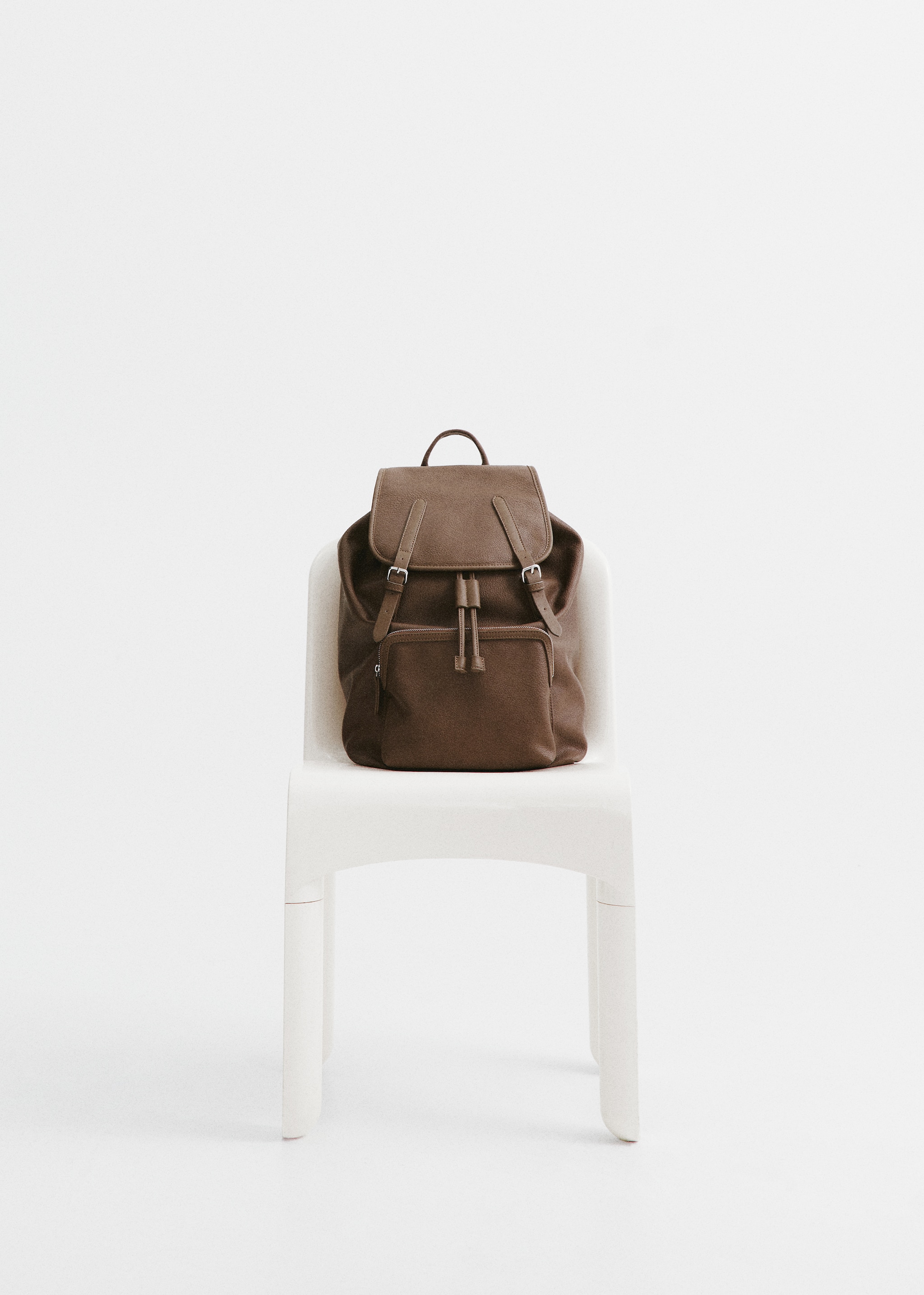 Leather-effect backpack - General plane