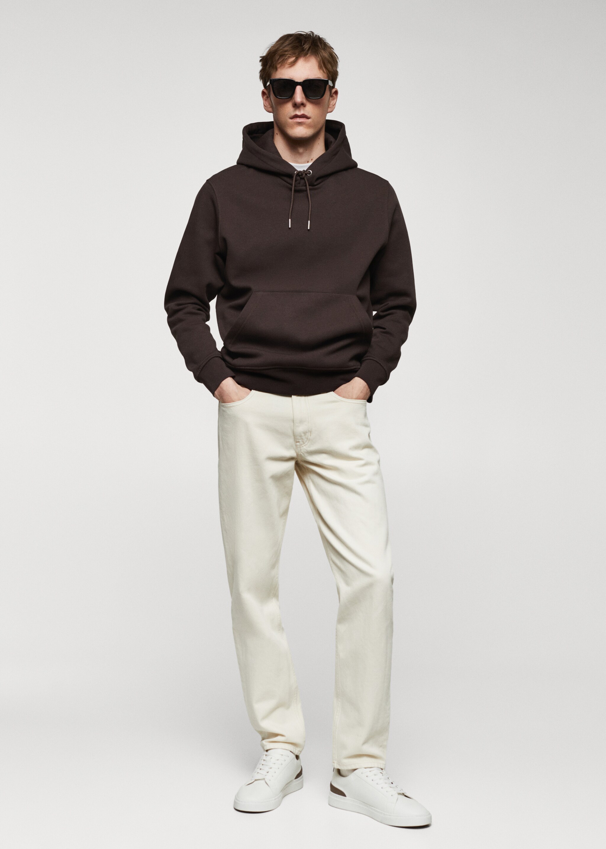 Sudadera algodón capucha canguro - Plano general