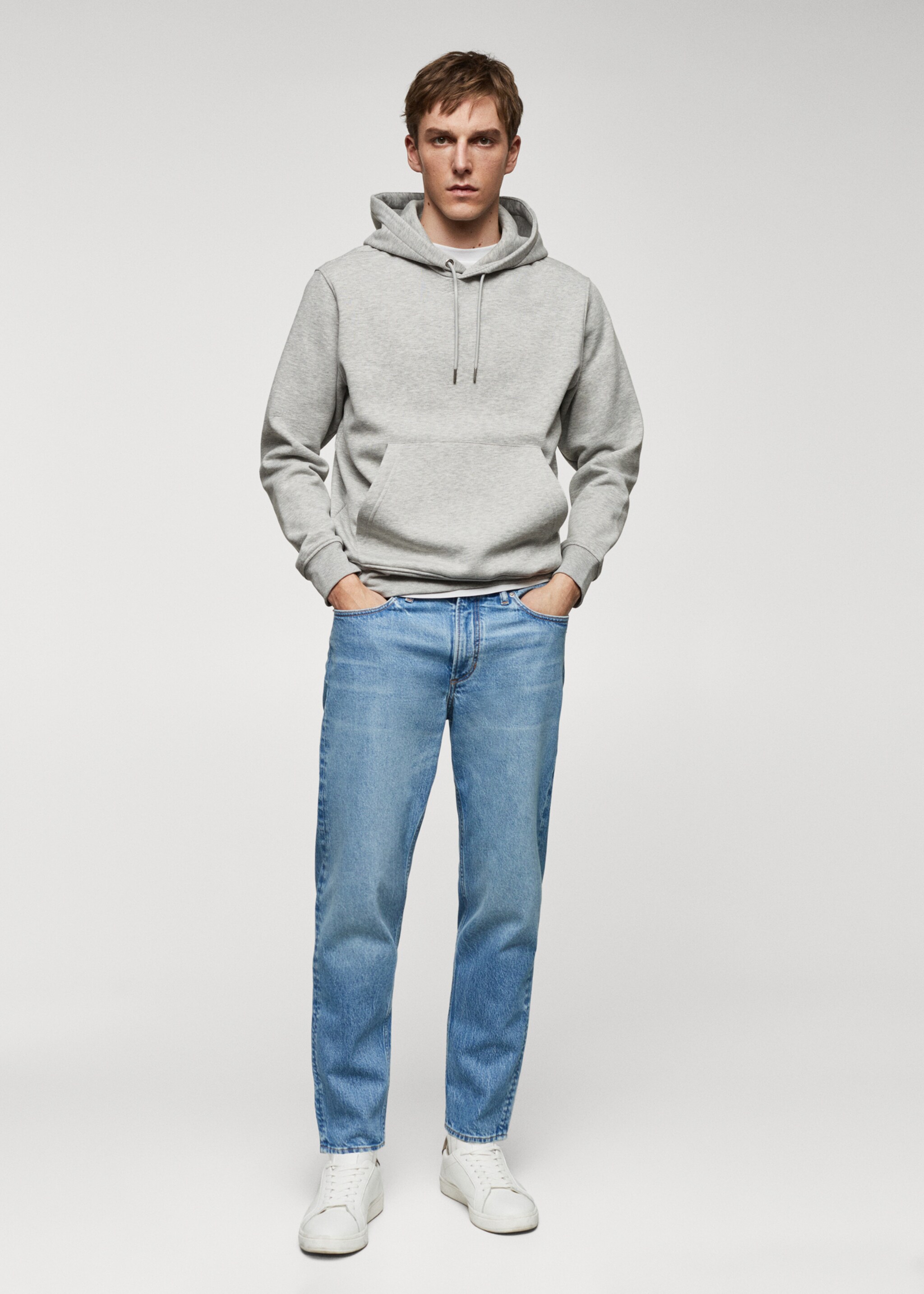 Sudadera algodón capucha canguro - Plano general