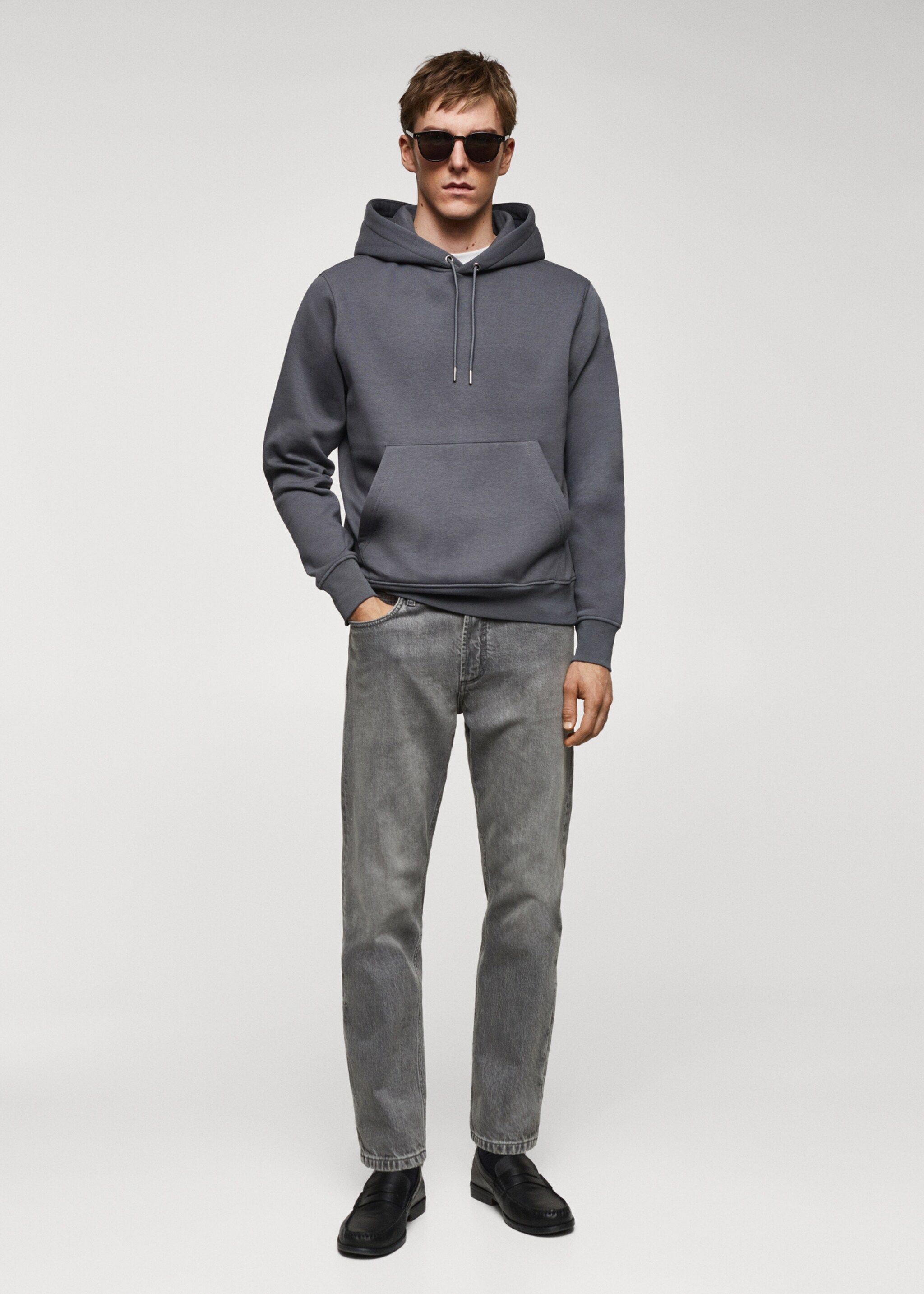Sudadera algodón capucha canguro - Plano general