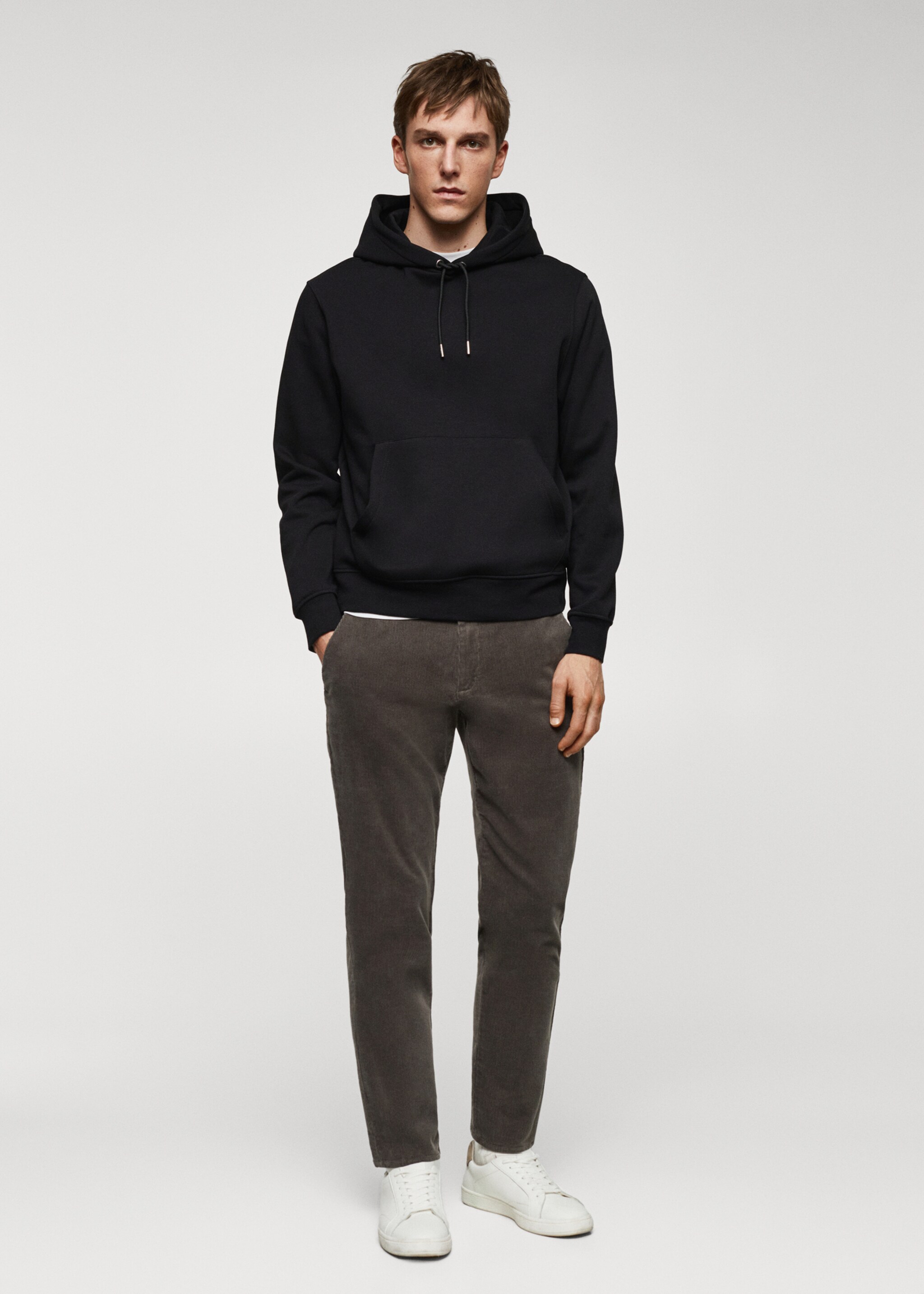 Sudadera algodón capucha canguro - Plano general