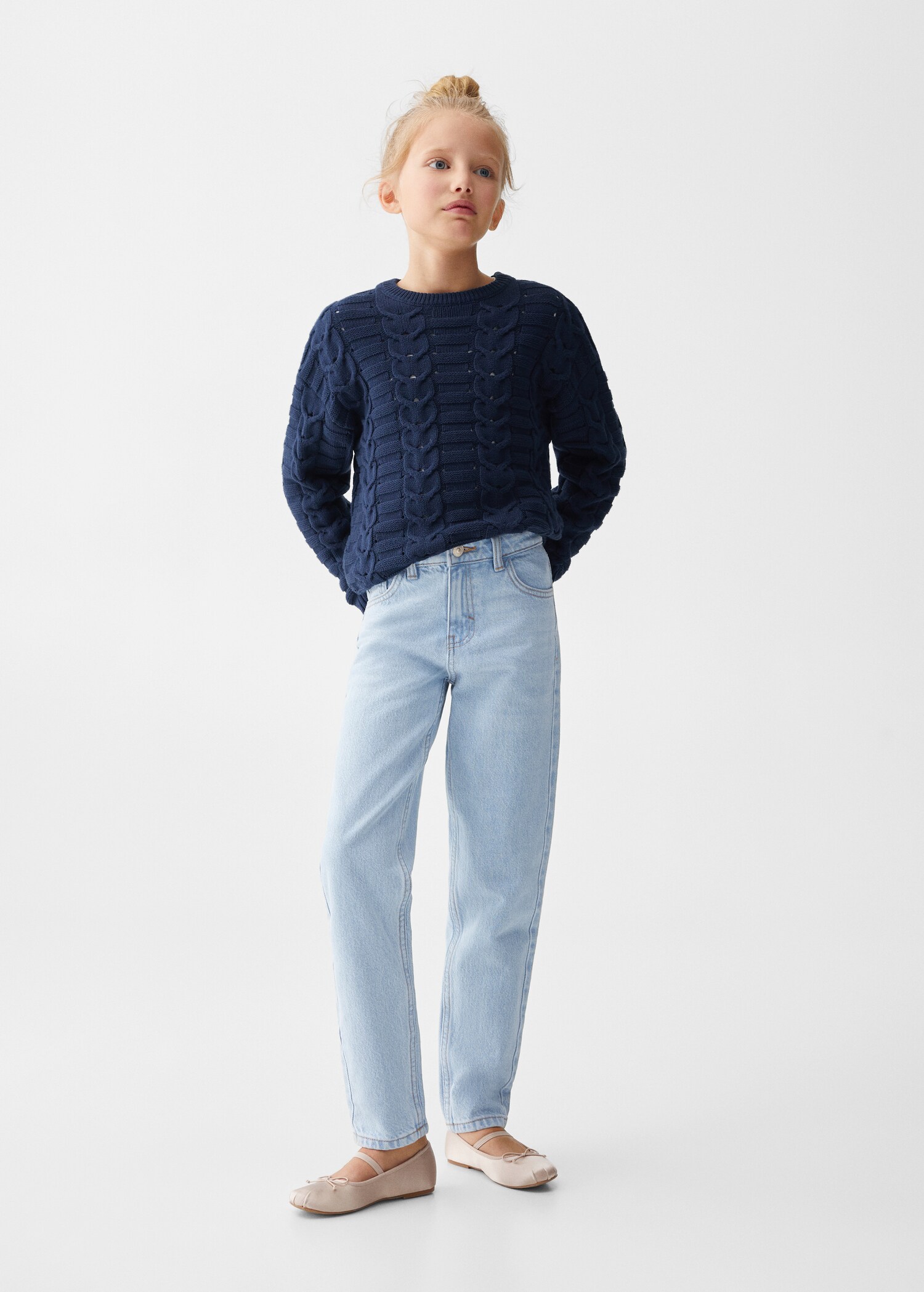 Cotton mom-fit jeans - General plane