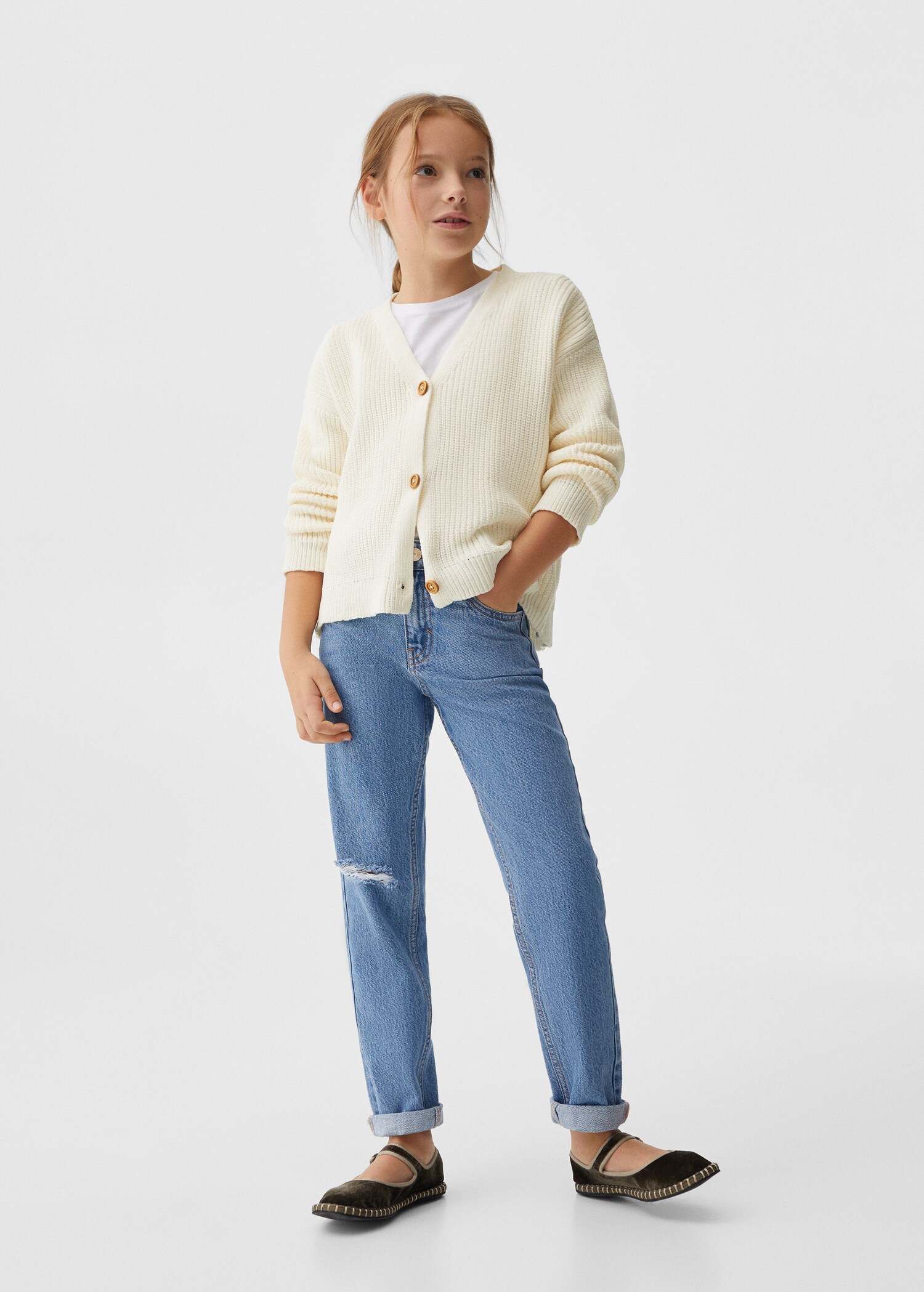 Cotton mom-fit jeans - General plane