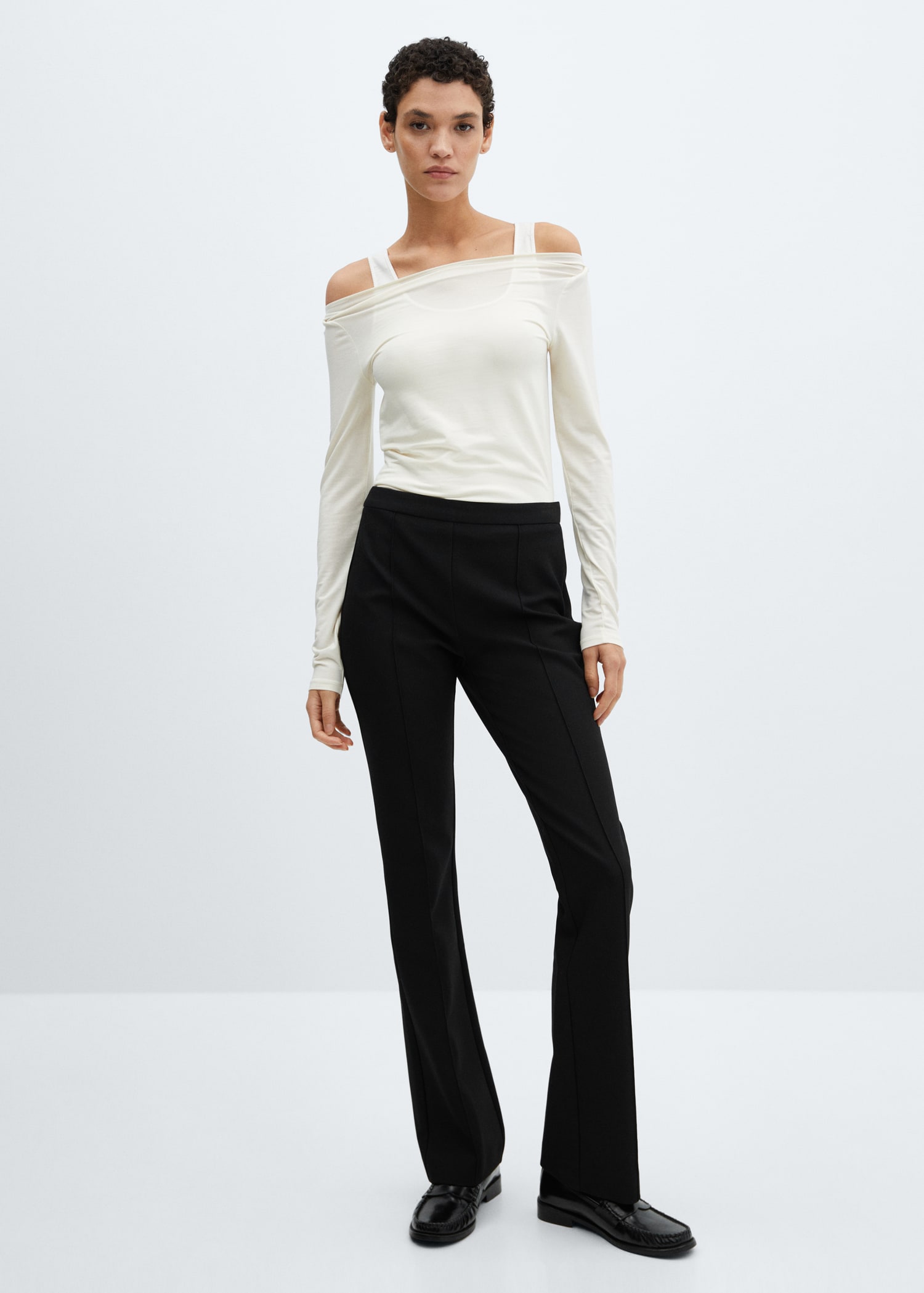 Seam-detail straight-fit trousers - General plane