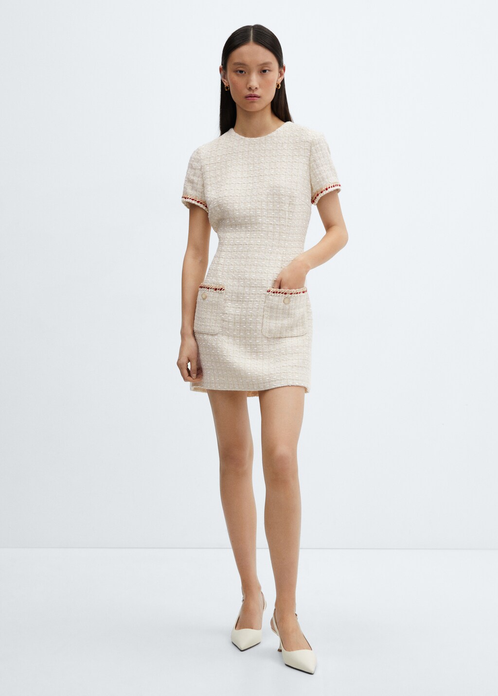Pocket tweed dress - Women | MANGO Kosovo Pocket tweed dress - Women | MANGO Kosovo