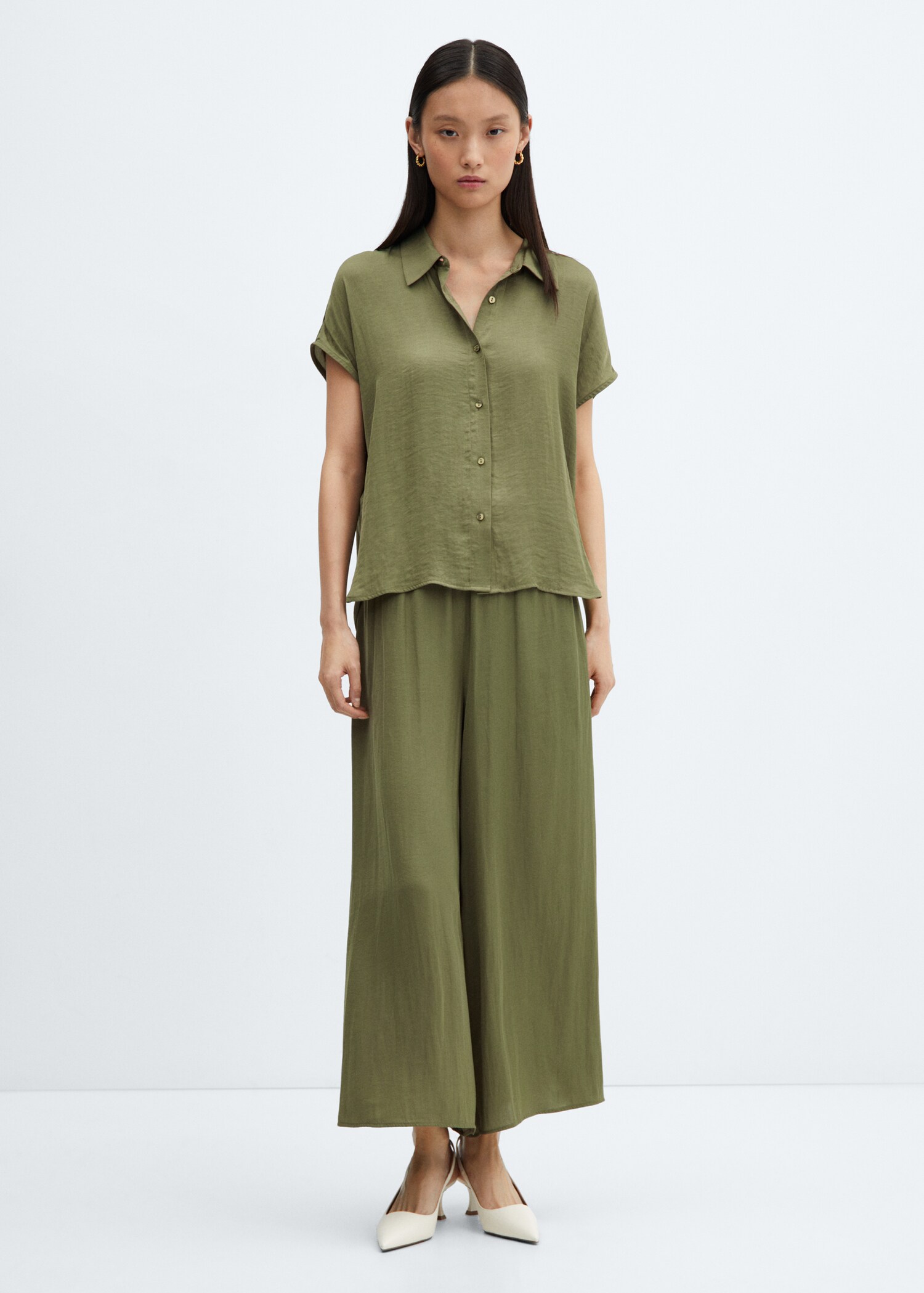 Chemise satinée manches courtes - Plan général