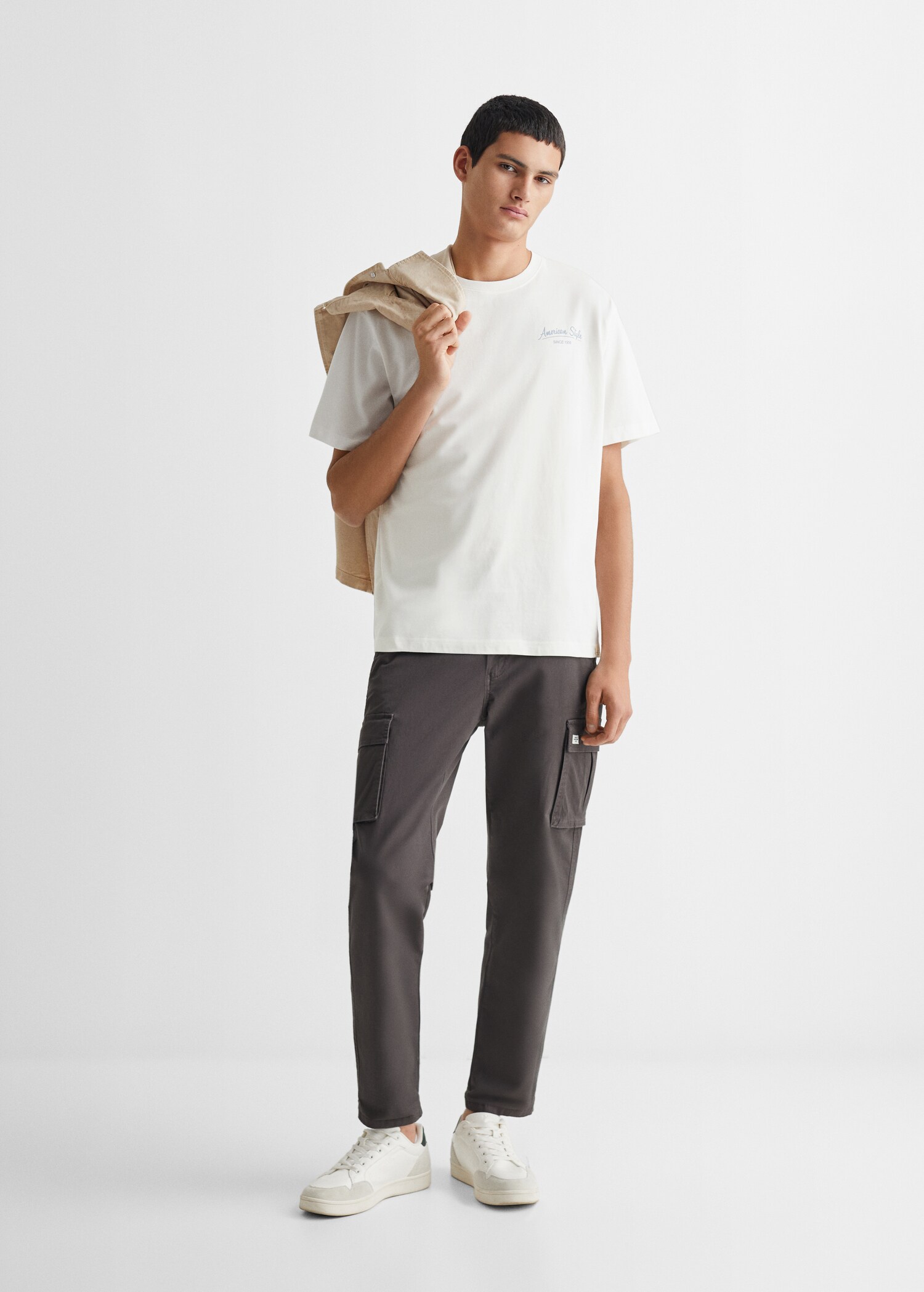 Message cotton T-shirt - General plane