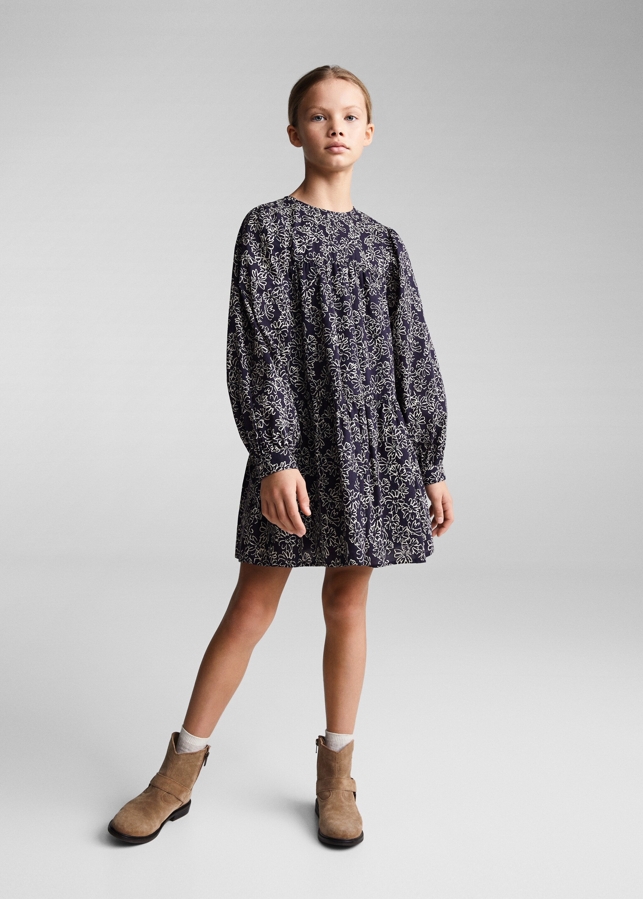 Printed cotton dress - General plane