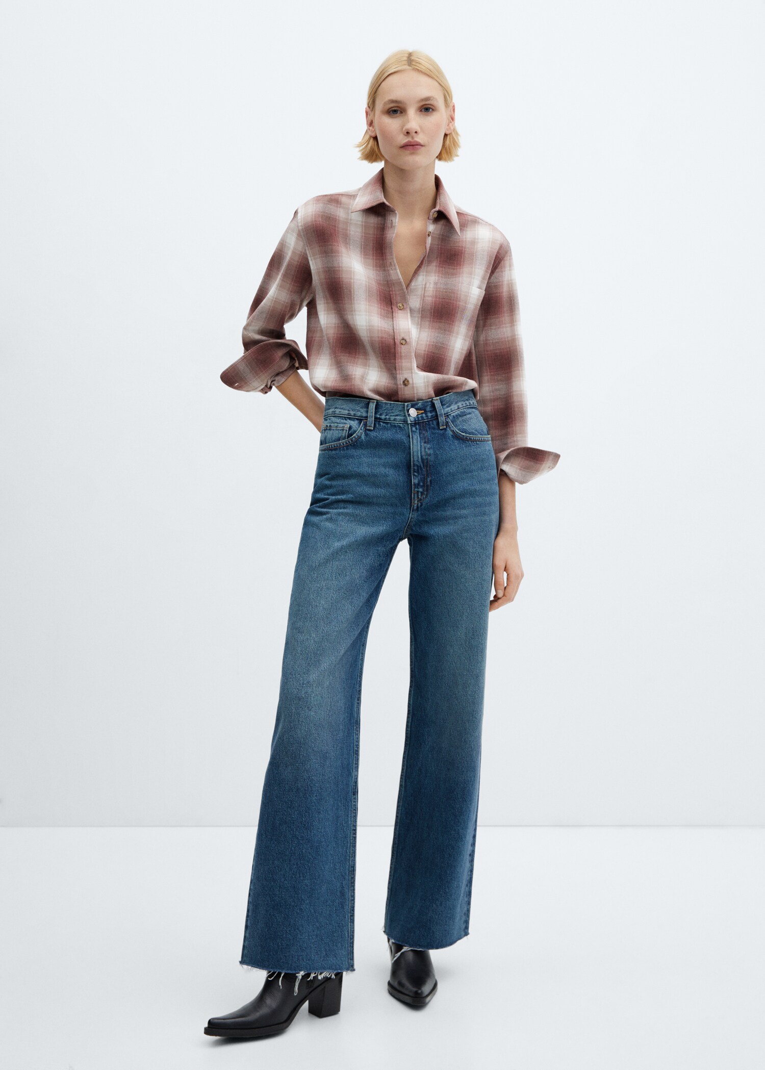 Check cotton shirt - General plane