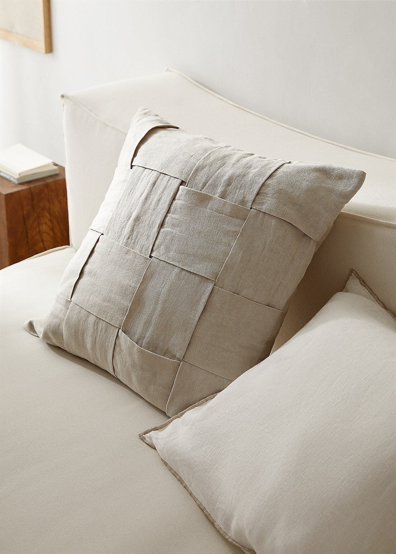 100% linen braided cushion case 50x50cm - General plane