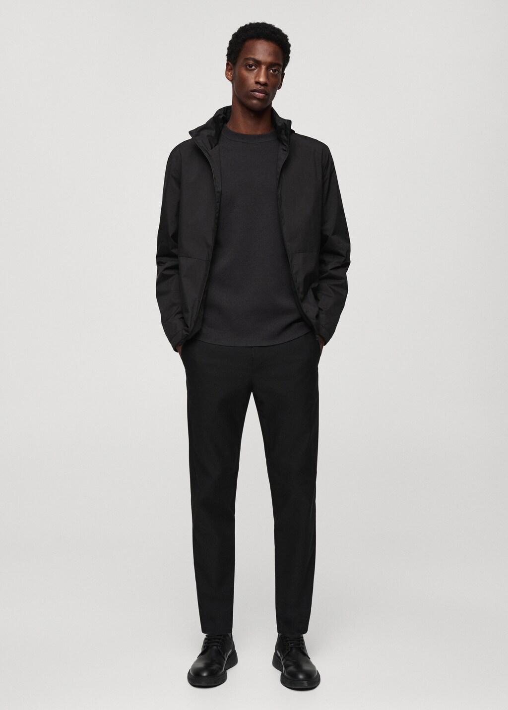 Water-repellent jacket with zip - Men | MANGO China