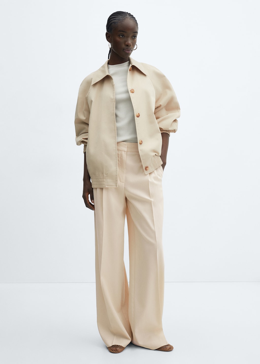 Bomber jacket with shirt collar - Women | MANGO Japan Bomber jacket with shirt collar - Women | MANGO Japan