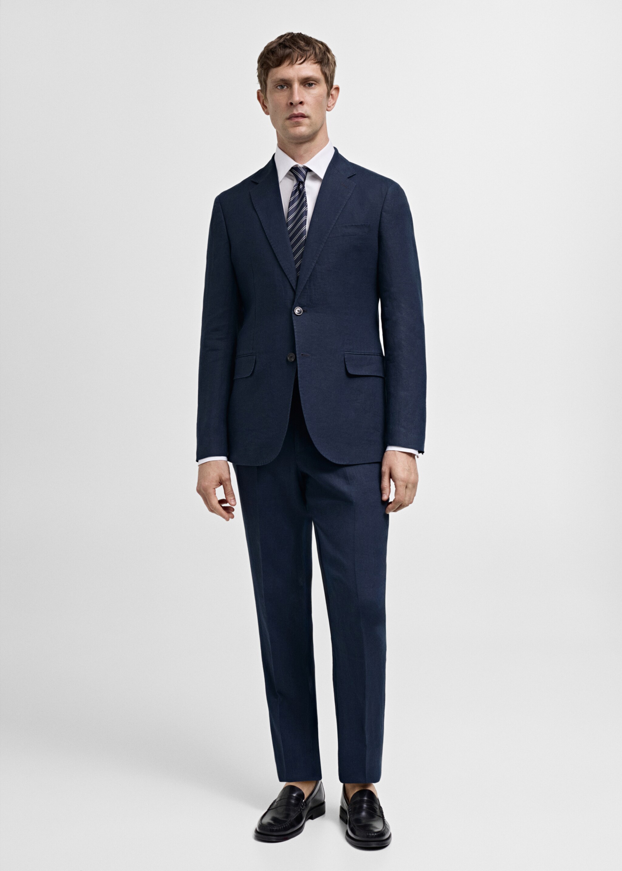 Костюмный пиджак slim fit 100% лен - Общий план