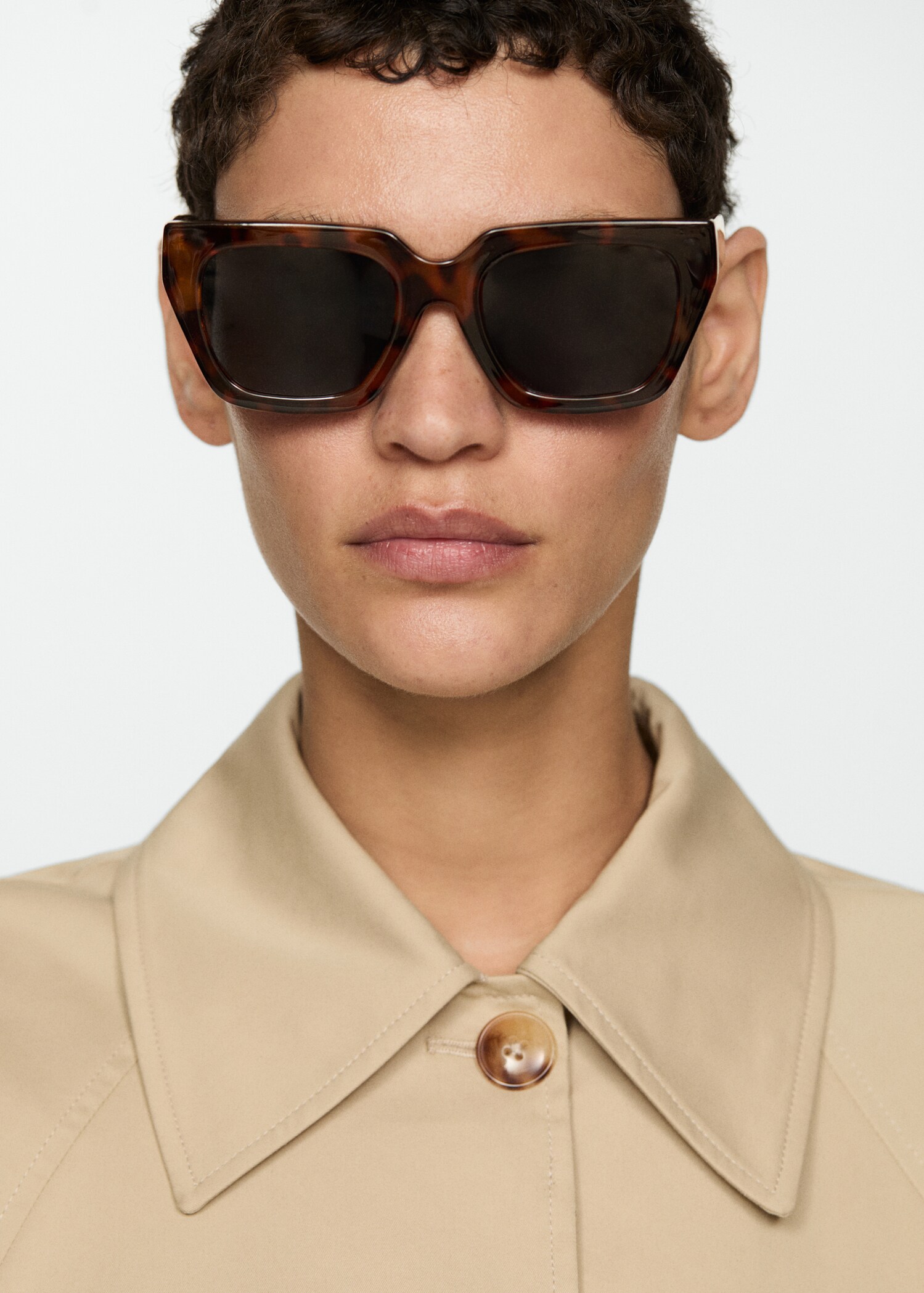Sonnenbrille mit viereckiger Brillenfassung - Allgemeine Ansicht