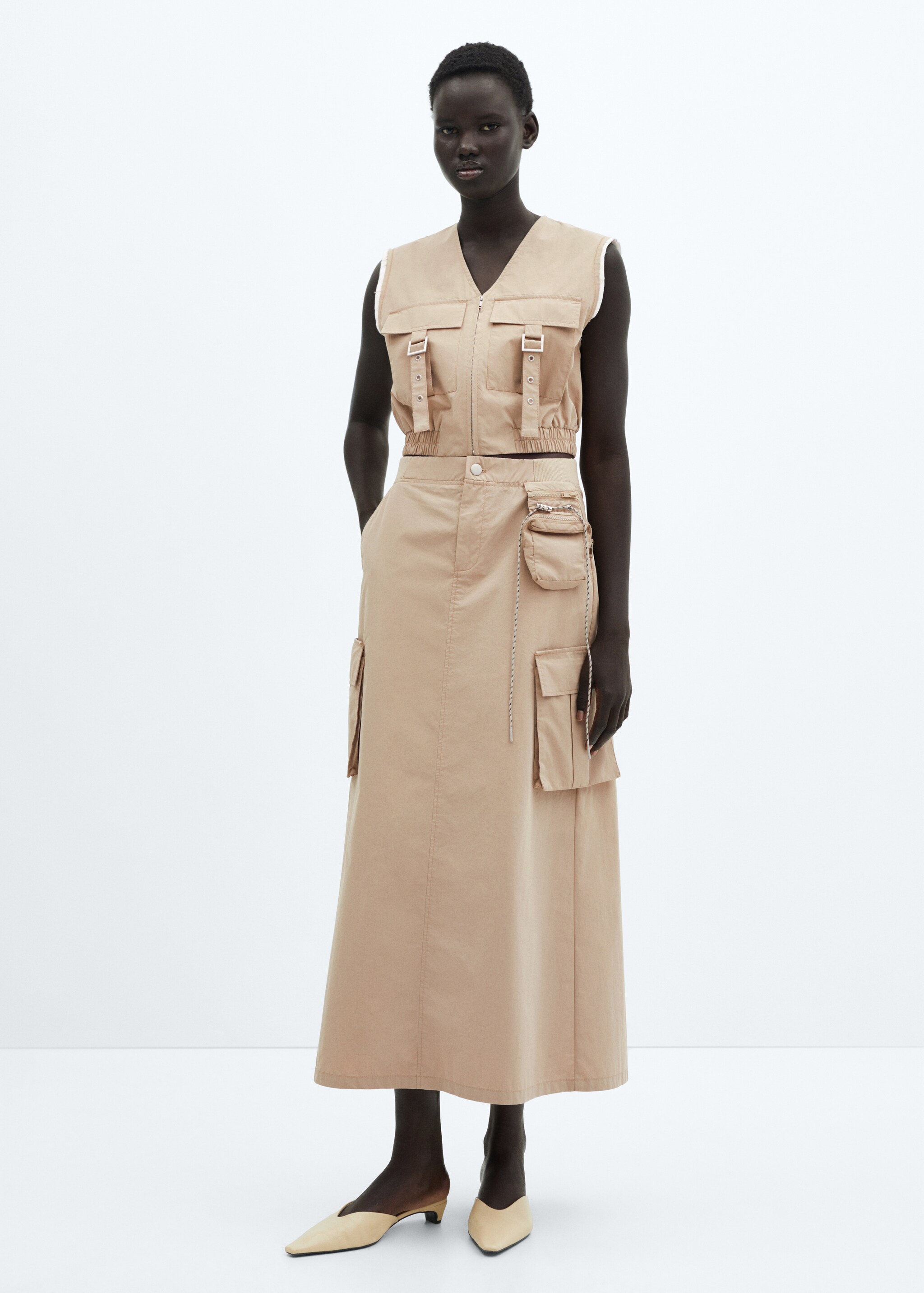 Long cargo skirt with pocket - General plane